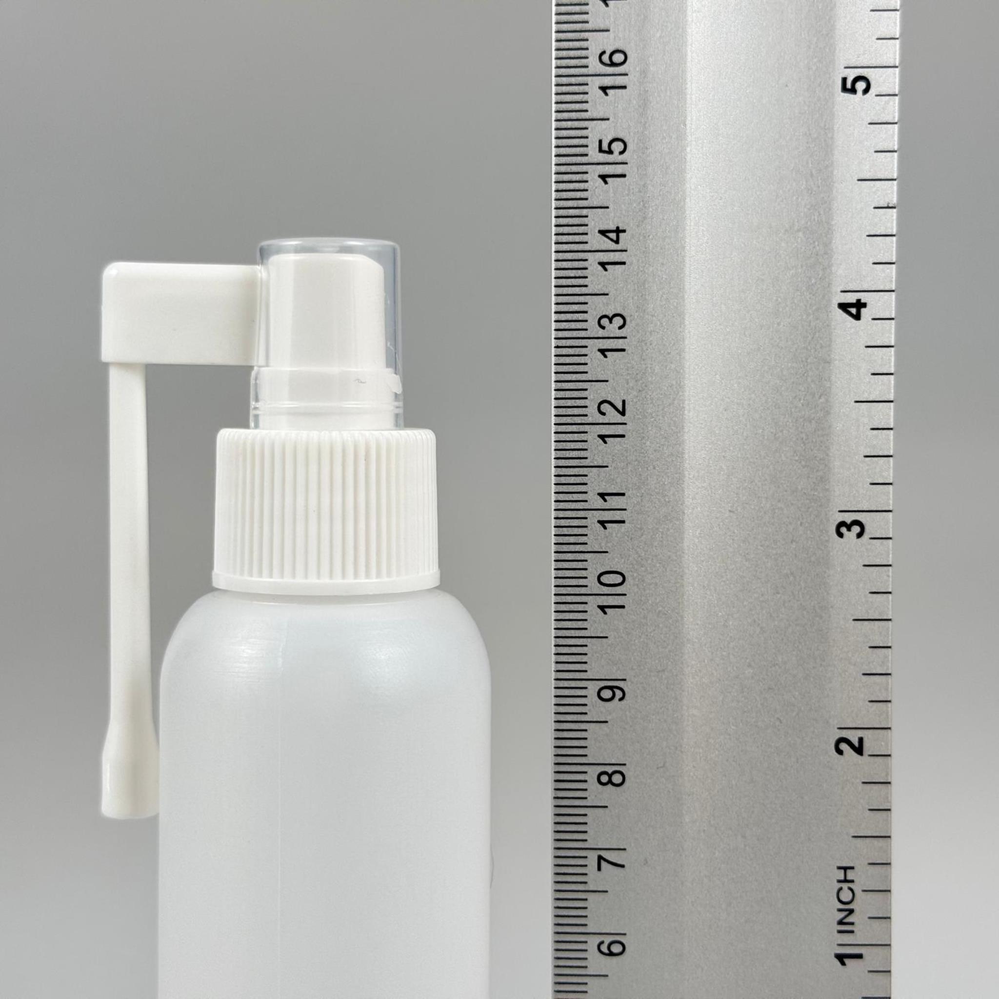 100 CC NATÜREL SERT POLİETİLEN ŞİŞE + BEYAZ ORAL BOĞAZ SPREYLİ -  24 MM  - 100 ML SERT POLİETİLEN ŞİŞE