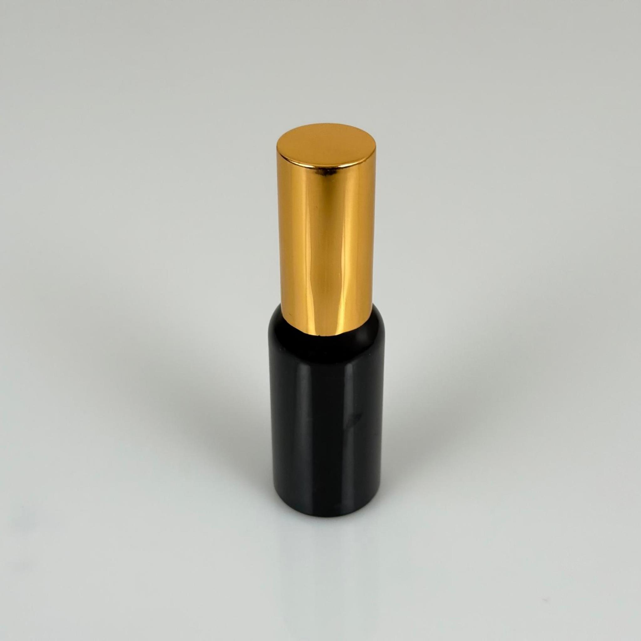 30 ML PET KOLONYA, PARFÜM VB ŞİŞELERİ - METAL ALÜMİNYUM GOLD KAPAK + VİDALI SPREY + 30 CC SİYAH ŞİŞE SET TAKIM