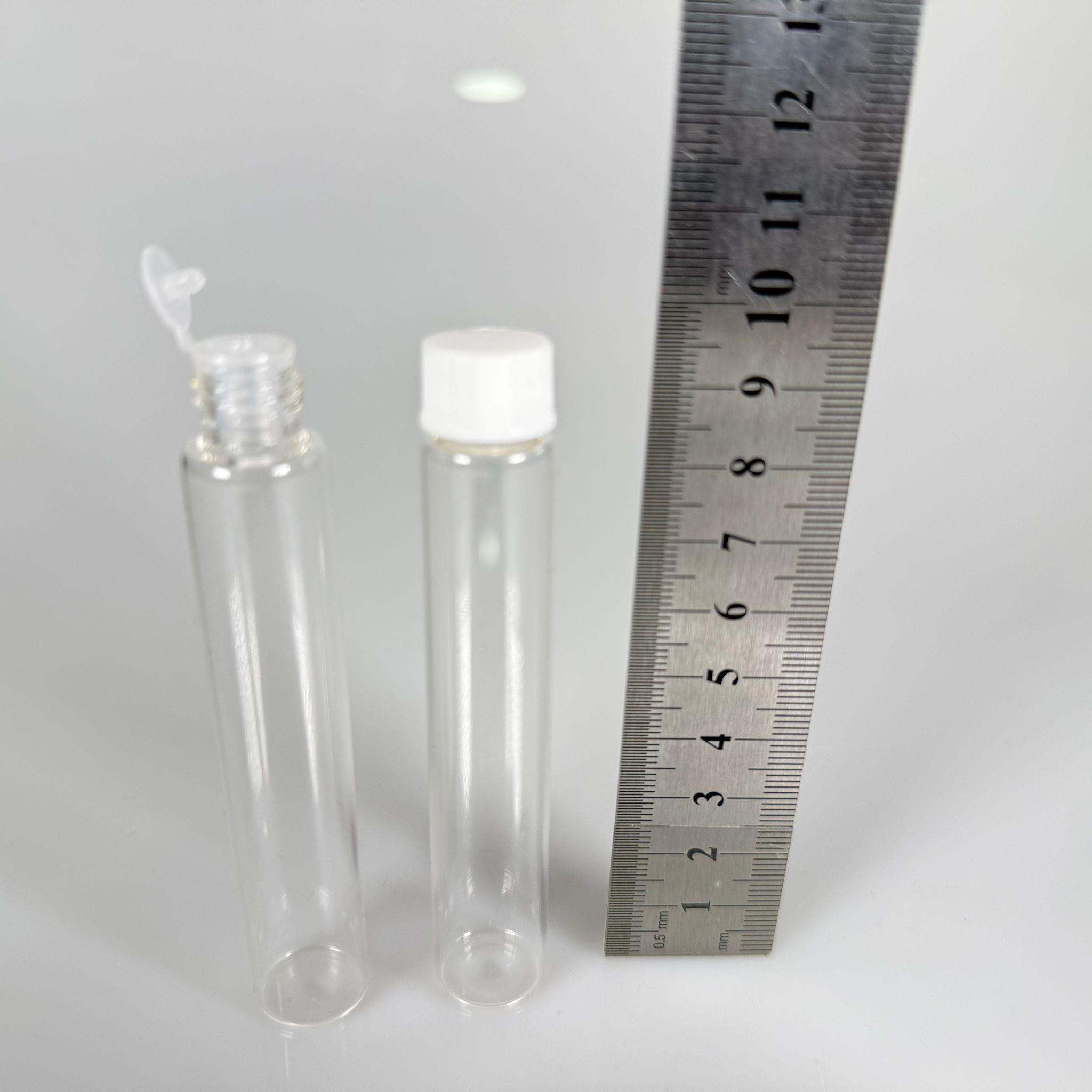 15 CC ŞEFFAF İNCE CAM ŞİŞE - BEYAZ KAPAKLI + İÇTEN DAMLALIKLI - KAPAKSIZ 15 ML CAM ŞİŞE