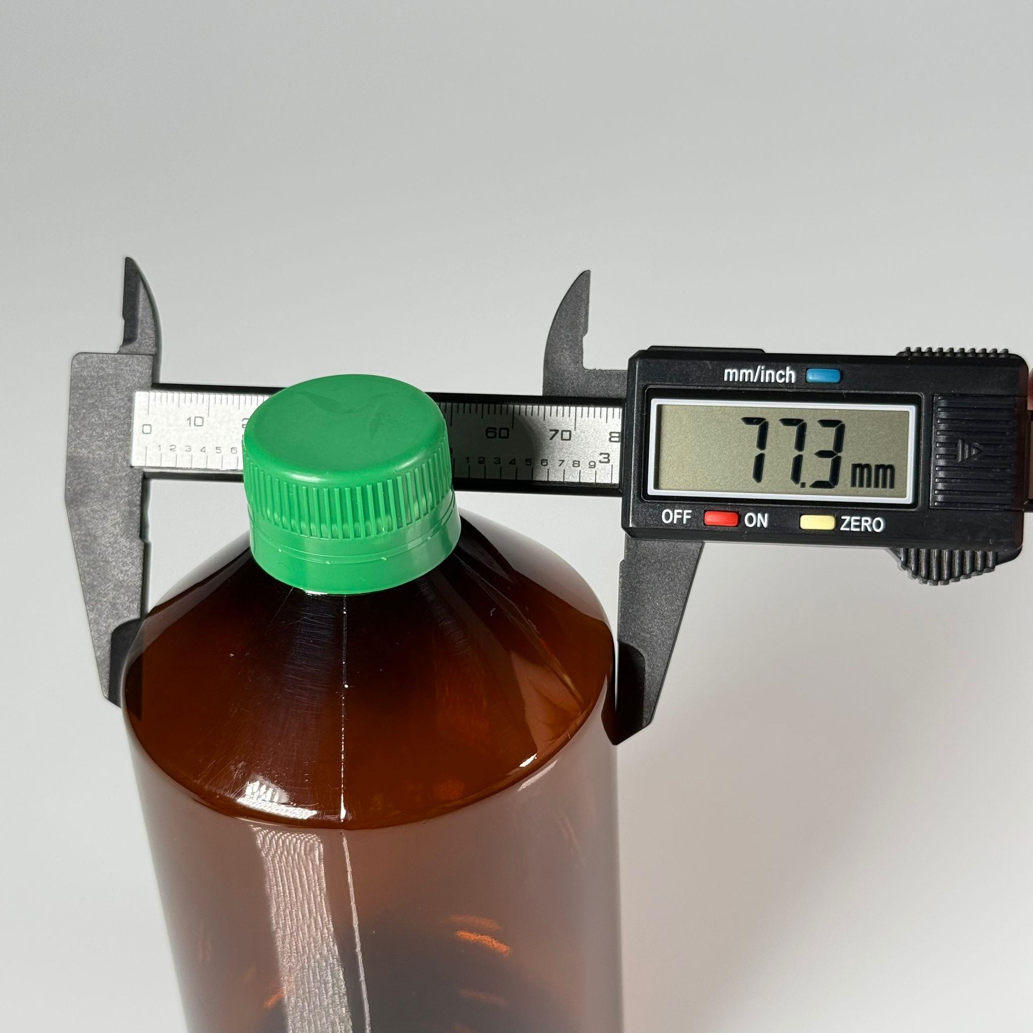 500 CC AMBER SERT PLASTİK ŞİŞE - YEŞİL KİLİTLİ KAPAKLI  - 500 ML KAHVERENGİ PET ŞİŞE