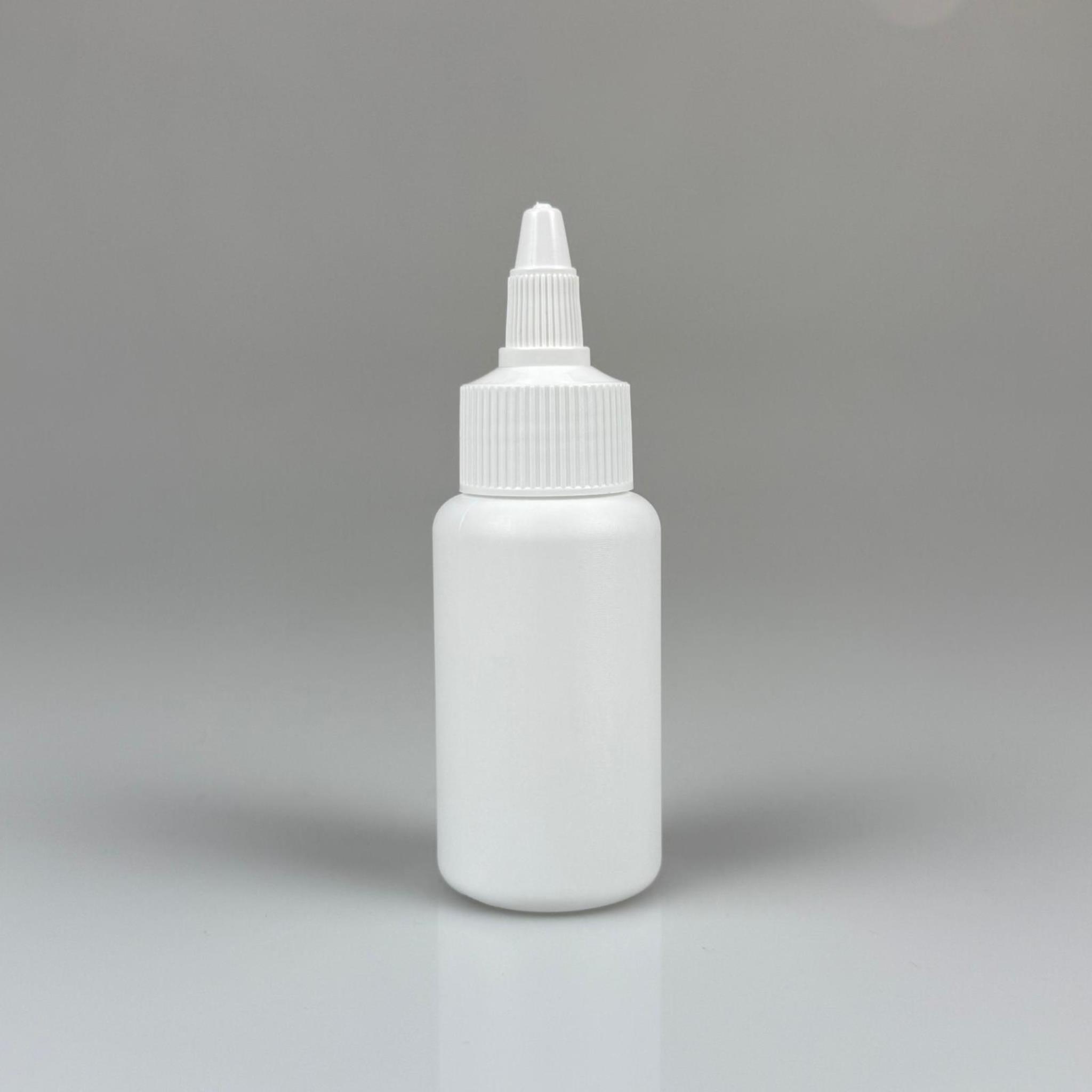 YAĞ, SOS, ACI SOS, SİRKE, SRIRACHA, MÜREKKEP, TUTKAL AKITICI VB BOŞ ŞİŞELERİ - BEYAZ SİVRİ TWİST AKITICI KAPAK + 50 ML BEYAZ POLİETİLEN PLASTİK ŞİŞE TAKIM