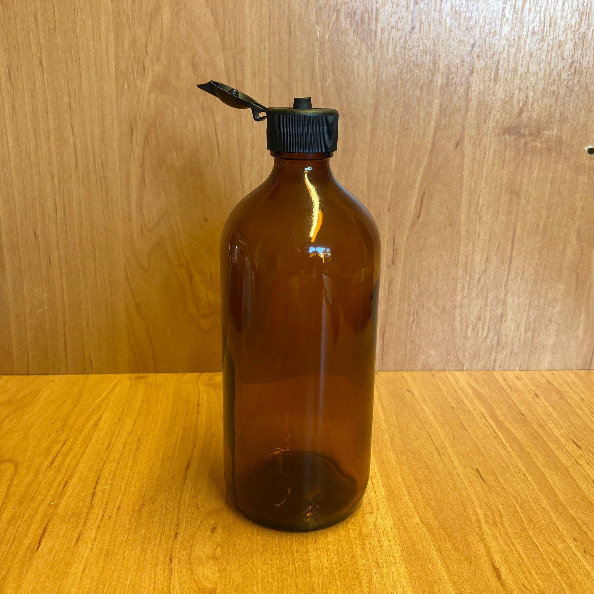 500 CC AMBER TOMBUL CAM ŞİŞE - SİYAH AKITICILI FLİPTOP KAPAKLI - 500 ML KAHVERENGİ BOŞ ŞURUP ŞİŞESİ - AÇILIR KAPANIR KAPAKLI