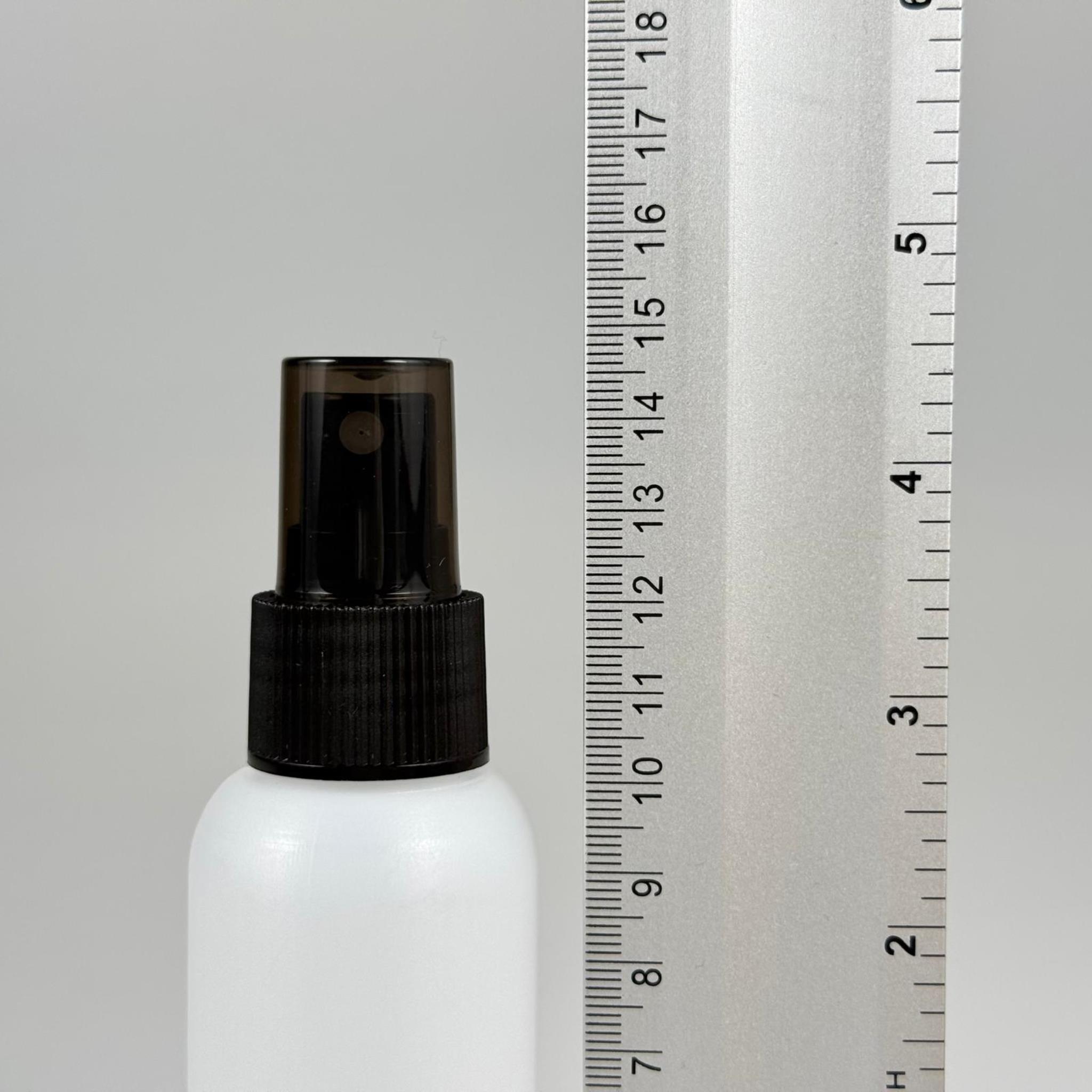 100 CC NATÜREL SERT POLİETİLEN ŞİŞE + SİYAH SPREYLİ -  24 MM  - 100 ML SERT POLİETİLEN ŞİŞE