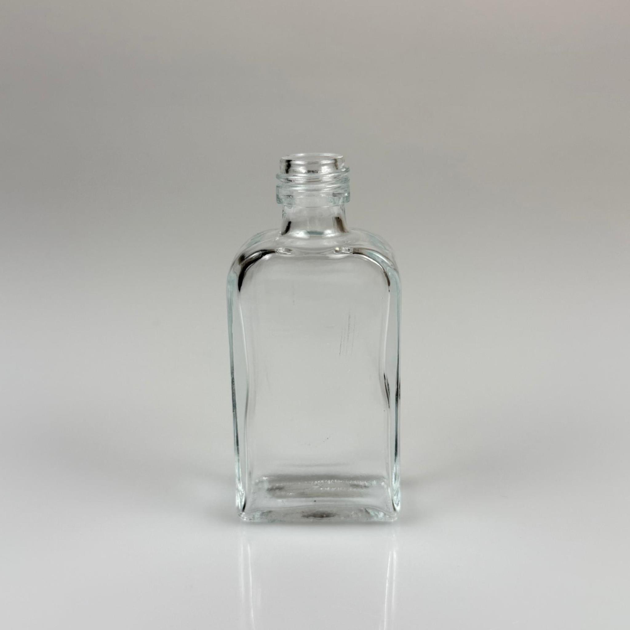 50 CC YASSI DİKDÖRTGEN CAM ŞİŞE - 18 MM AĞIZ - 50 ML PRESTİJLİ ŞİŞE