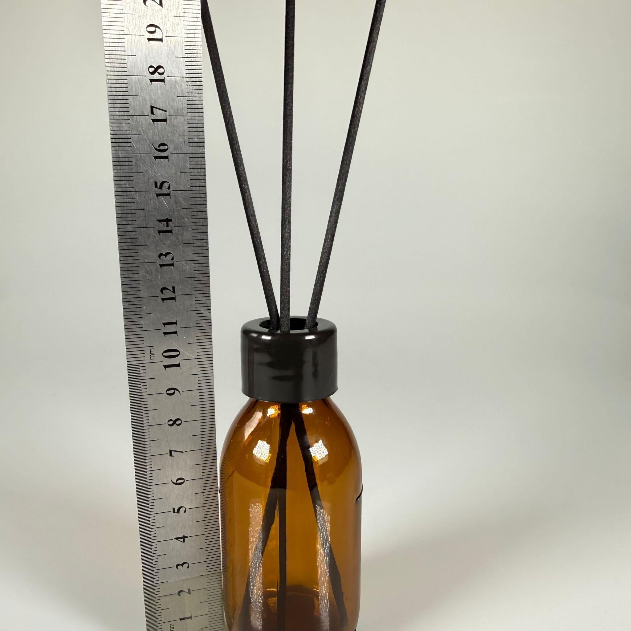 100 CC AMBER CAM BAMBU ODA KOKUSU ŞİŞESİ - 100 ML ÇUBUKLU BAMBU ODA KOKUSU ŞİŞESİ - DİFÜZÖR ŞİŞE- CAM ŞİŞE + SİYAH VİDALI KAPAK + KÖR TIPA + 3 ADET FİBER SİYAH BAMBU ÇUBUK