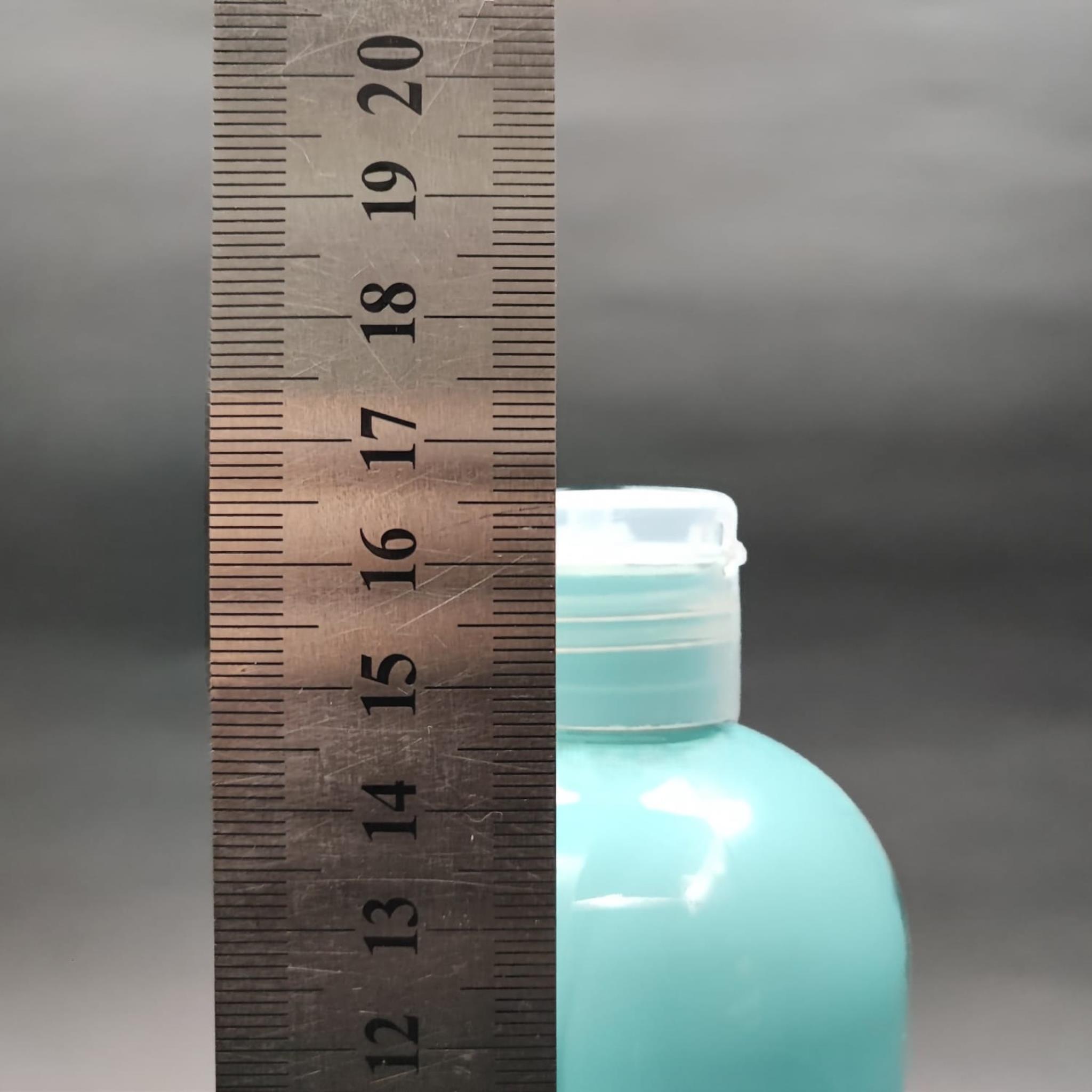 400 CC OVAL BOYUNLU SİLİNDİR PET ŞİŞE (30 GR) - ŞEFFAF FLİPTOP ŞAMPUAN KAPAKLI - 400 ML PLASTİK ŞİŞE - TURKUAZ