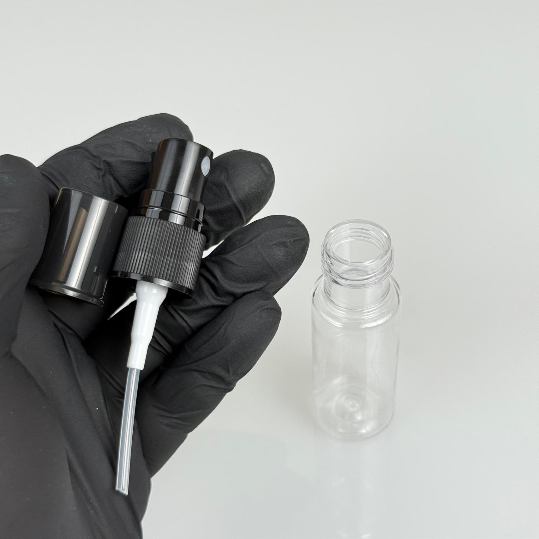 15 CC SERT PLASTİK ŞİŞE SİYAH SPREYLİ TAKIM - 15 ML SPREYLİ PET ŞİŞE