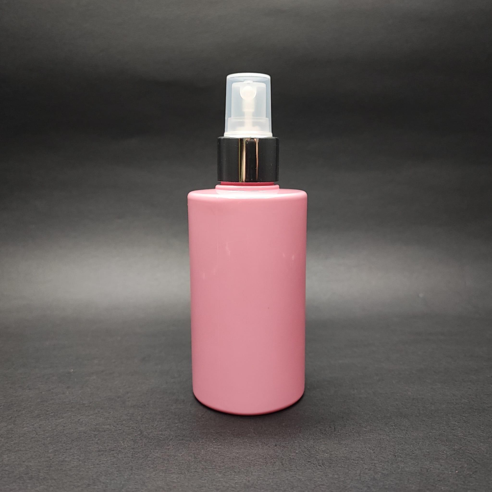 200 CC KÜT BOYUNLU SİLİNDİR PET ŞİŞE (24 GR) - GÜMÜŞ SPREYLİ - 200 ML PLASTİK ŞİŞE - PEMBE