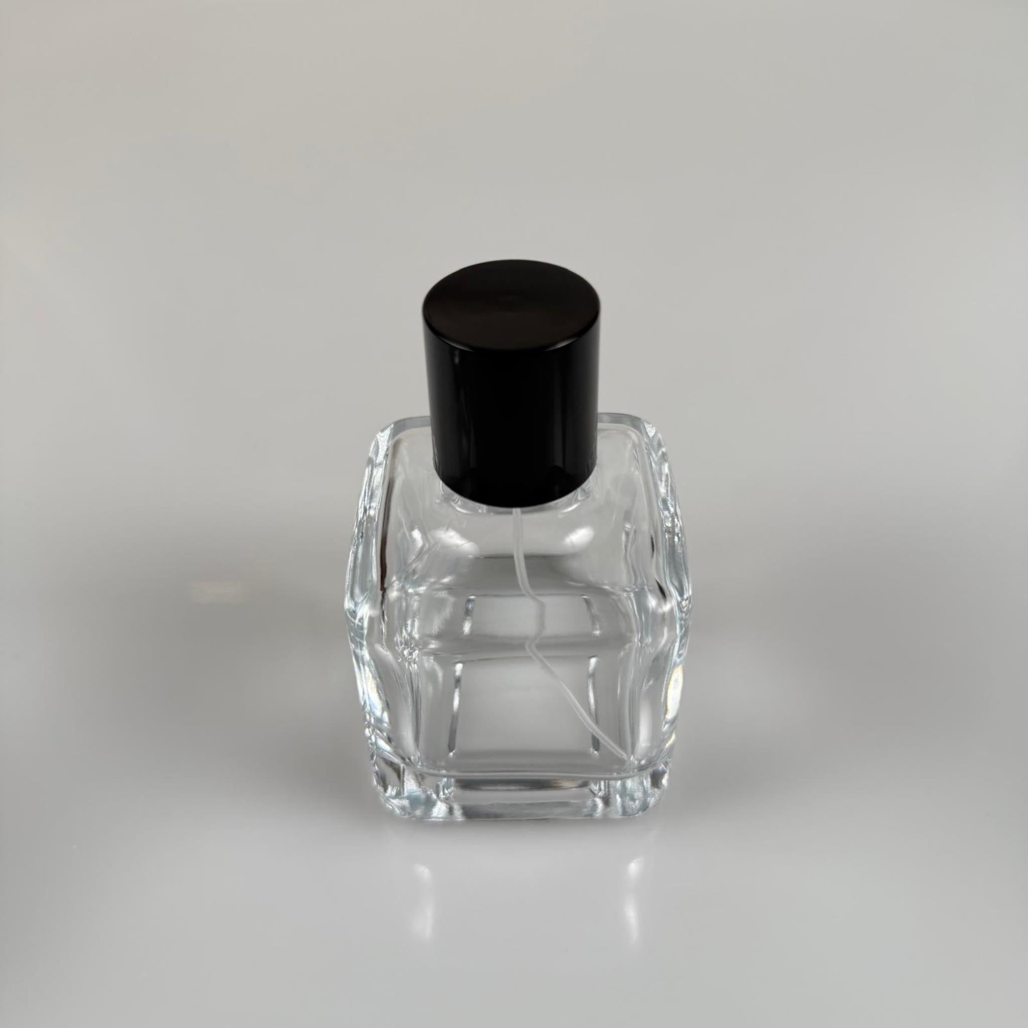 100 ML KARE MODEL LURA PARFÜM ŞİŞESİ - SİYAH METAL SPREYLİ + SİYAH KAPAKLI (AĞIZ 15 MM GEÇME KOLAY KAPAMA)