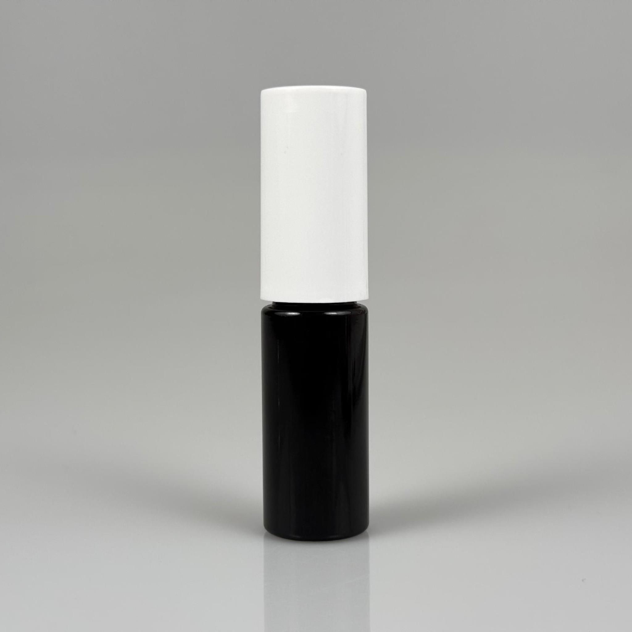 15 CC SİYAH PARFÜM ŞİŞESİ PLASTİK - SİYAH SPREY + BEYAZ KAPAK - 15 ML PARFÜM ŞİŞESİ PET