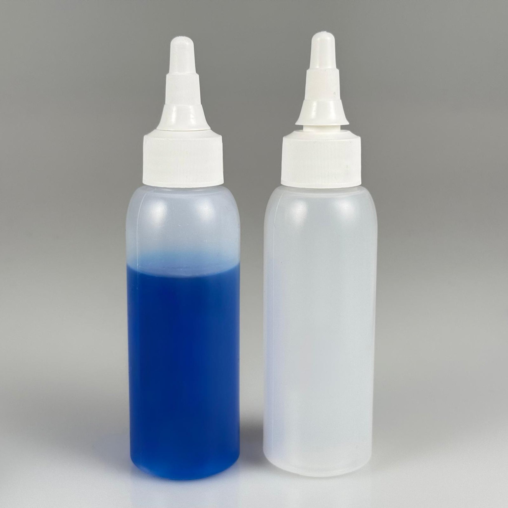 100 ML SIKILABİLİR YUMUŞAK PE POLİETİLEN PLASTİK ŞİŞE - BEYAZ ASANSÖR SİVRİ KARTUŞ KAPAKLI - 100 cc sos, yağ, kartuş, mürekkep vb için boş şişeler