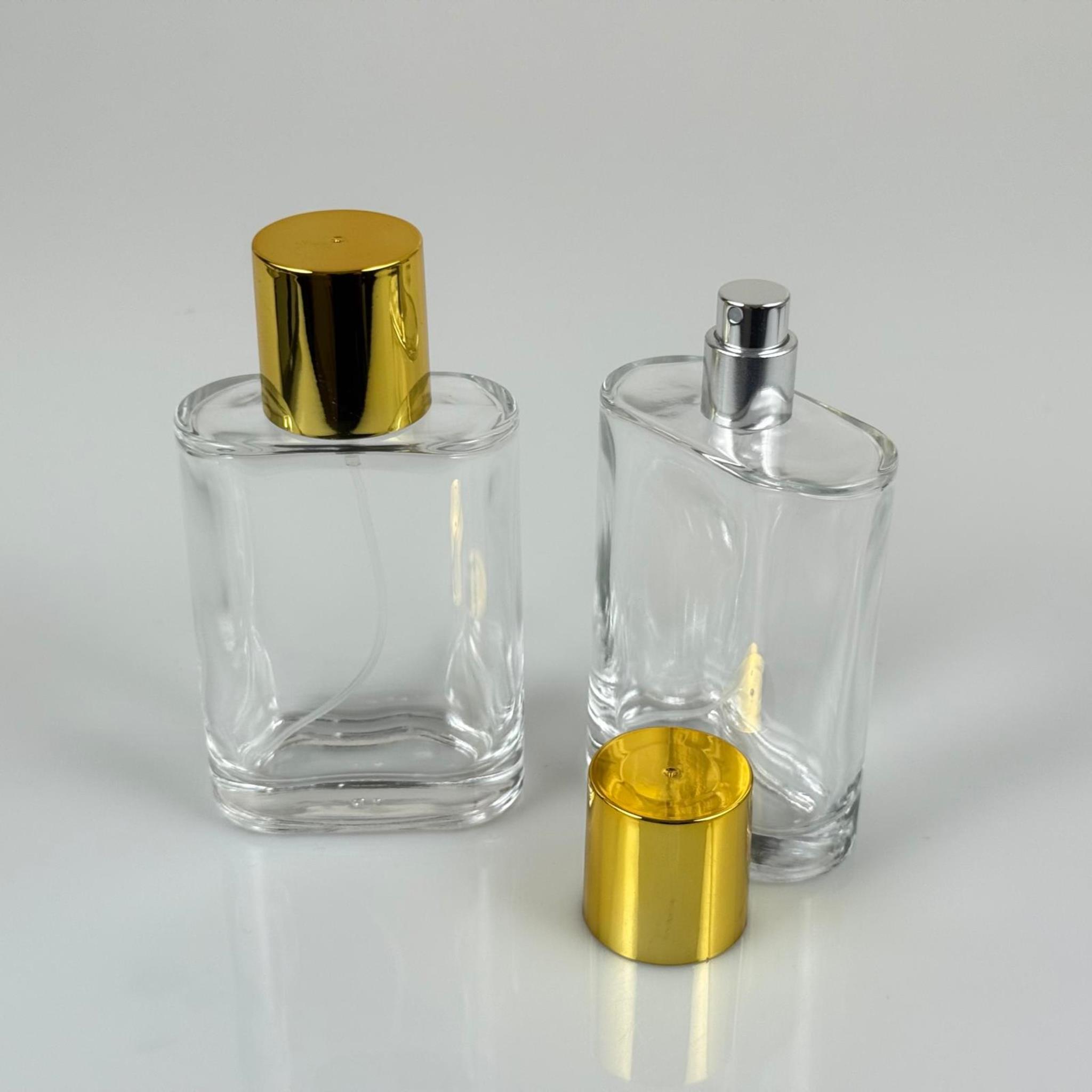 100 ML YASSI MODEL CEO PARFÜM ŞİŞESİ + GÜMÜŞ METAL SPREYLİ + GOLD GENİŞ KAPAKLI (AĞIZ 15 MM GEÇME KOLAY KAPAMA)