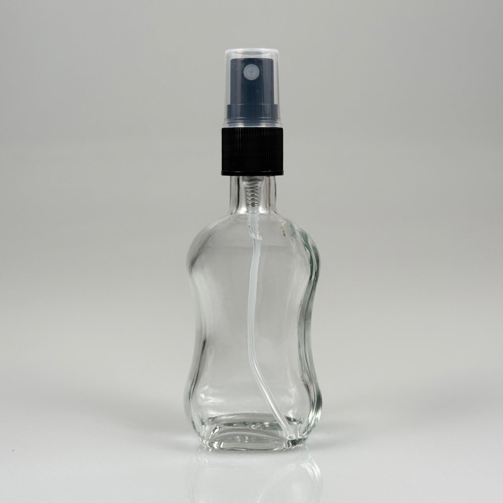 50 CC BOĞAZLI İNCE BELLİ CAM ŞİŞE - SİYAH SPREYLİ PARFÜM KOLONYA ŞİŞESİ TAKIM - 50 ML PRESTİJLİ ŞİŞE