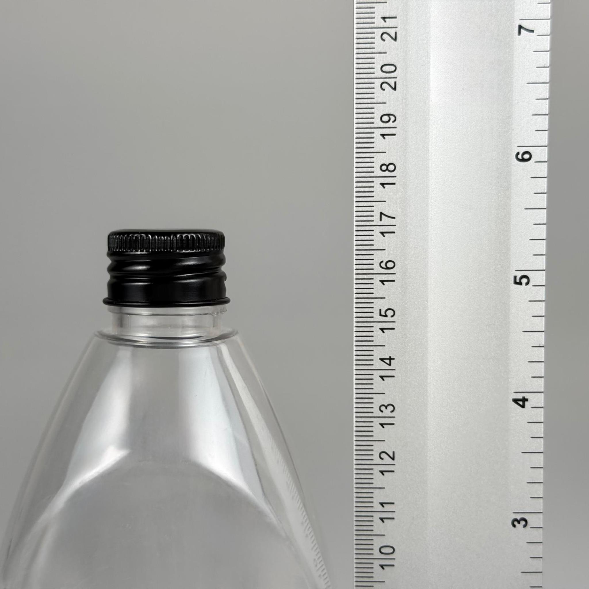 400 CC YASSI PET SIVI SABUN ŞİŞESİ (AĞIZ ÇAPI 24 MM) + KÖPÜK CONTALI SİYAH METAL ALÜMİNYUM KAPAKLI + KOLONYA TIPALI TAKIM - 400 ML KAPAKLI PLASTİK ŞİŞELER