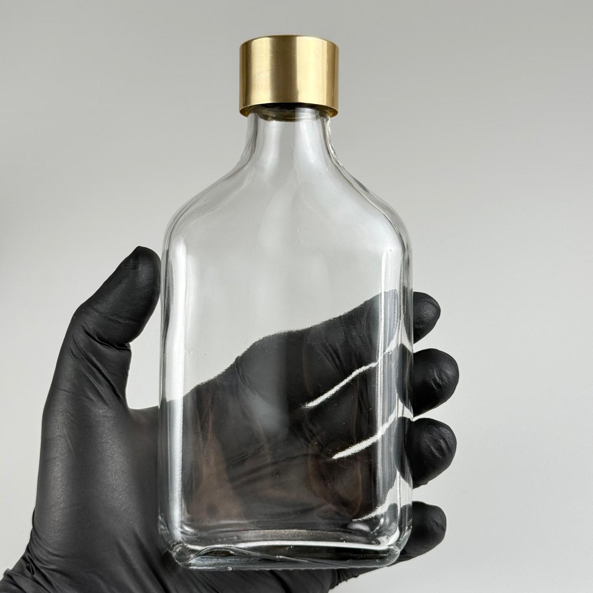 200 CC YASSI CAM COLD BREW ŞİŞE - SOĞUK KAHVE ŞİŞESİ -  ALÜMİNYUM KAPLAMALI GOLD KAPAKLI TAKIM - 200 ML CAM ŞİŞE