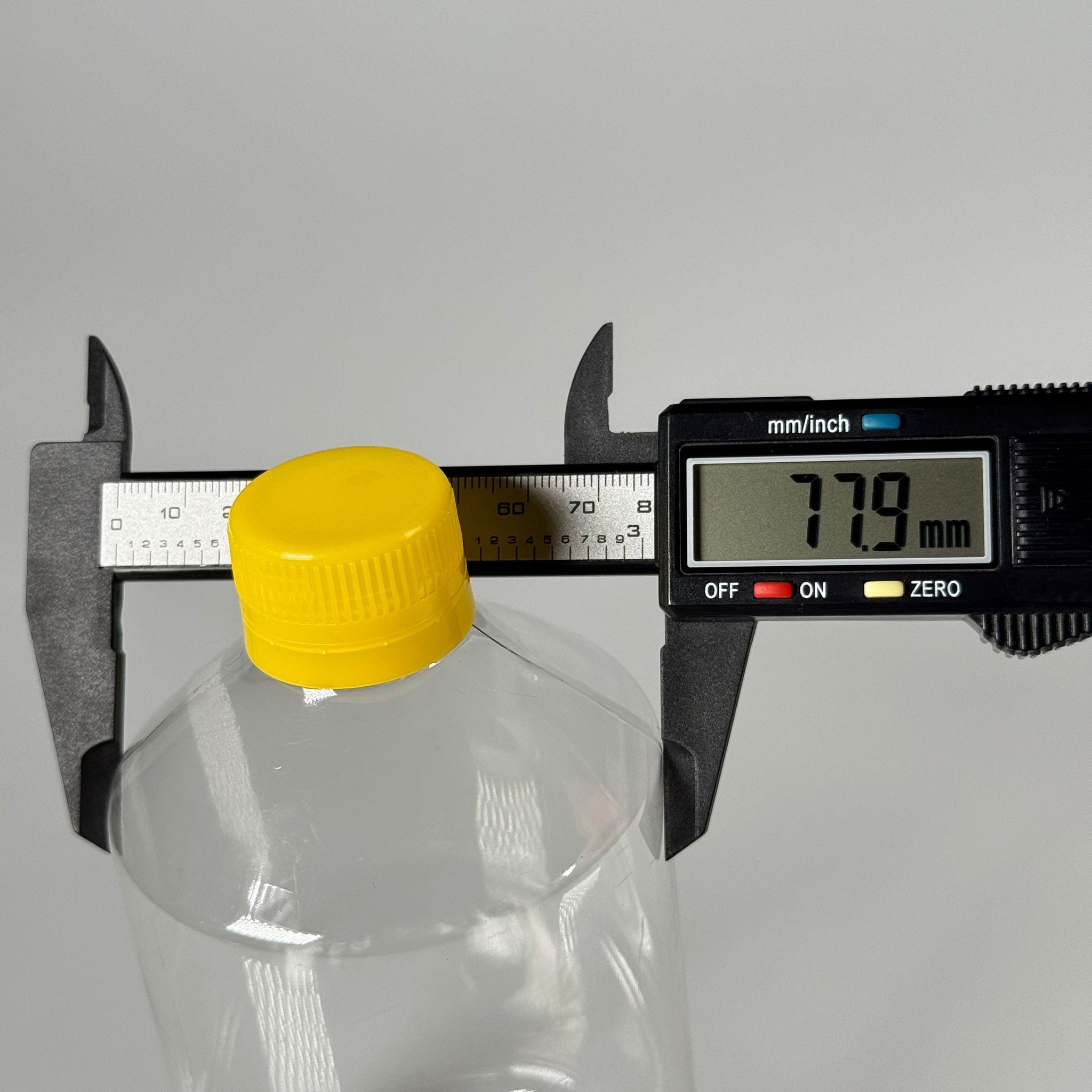 500 CC KÜT BOYUNLU ŞEFFAF PET ŞİŞE  - SARI KİLİTLİ KAPAKLI - 500 ML KALIN PET ŞİŞE