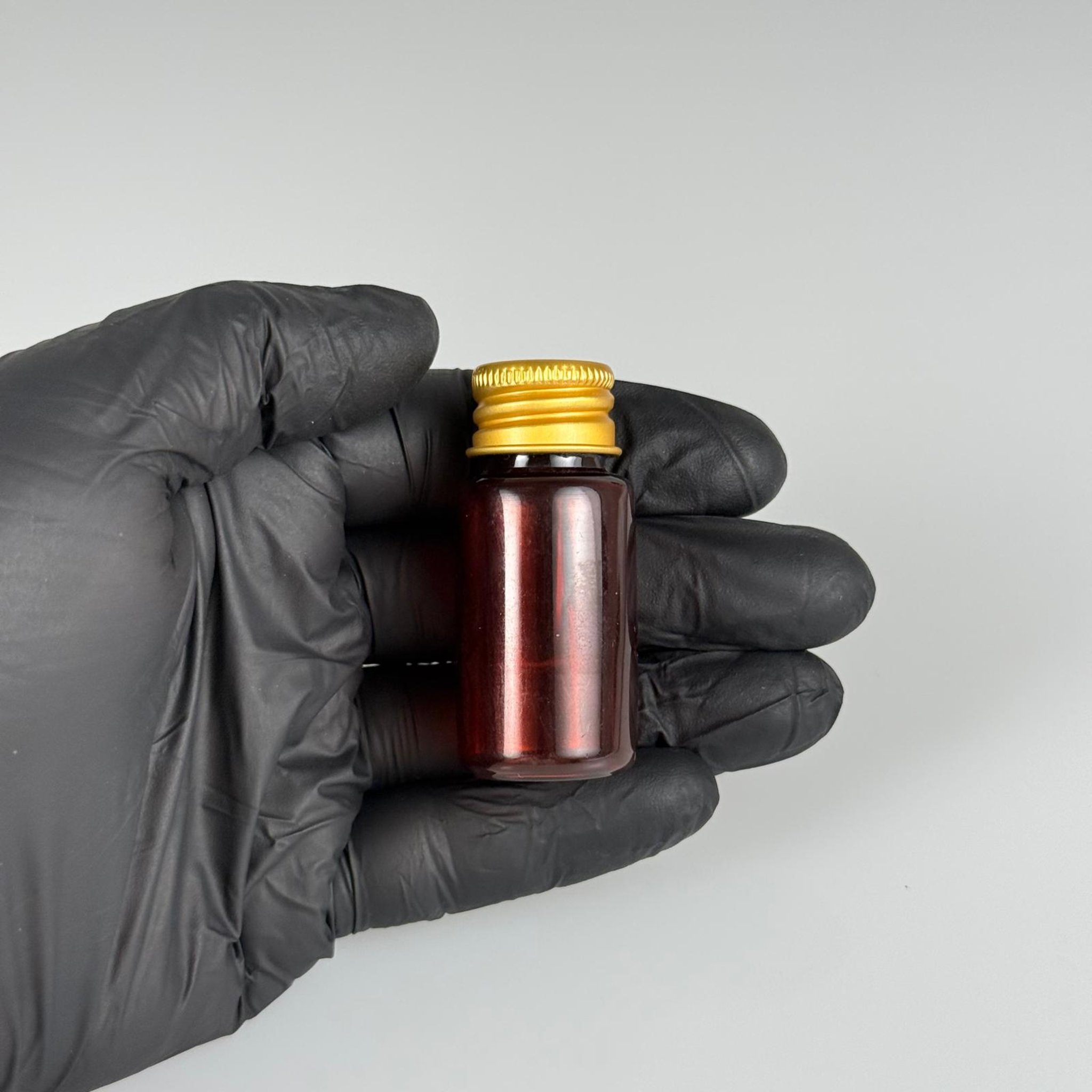 10 CC AMBER PET SHOT ŞİŞE - KÖPÜK CONTALI GOLD ALÜMİNYUM METAL KAPAKLI TAKIM - 10 ML KAHVERENGİ PLASTİK ŞİŞE