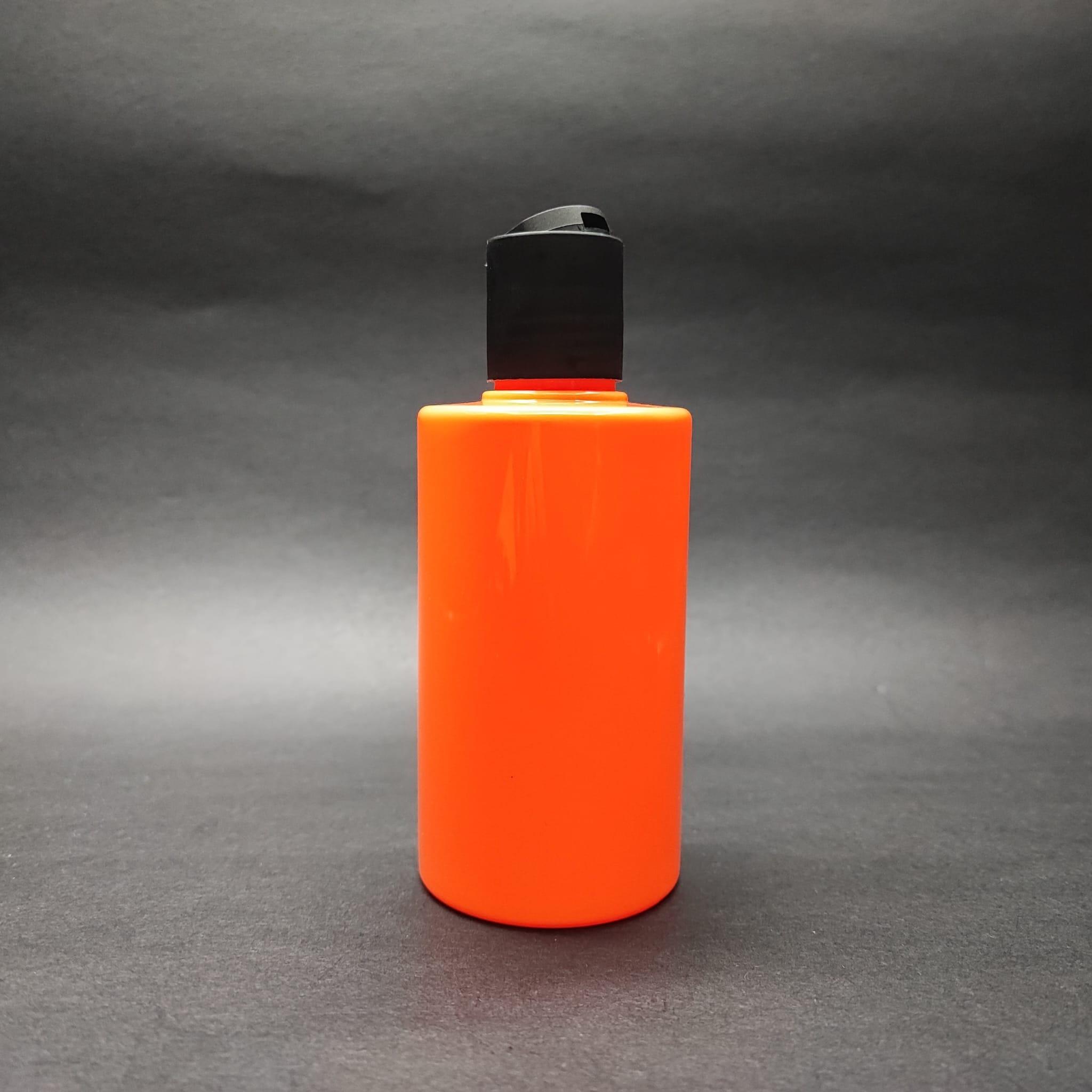 200 CC KÜT BOYUNLU SİLİNDİR PET ŞİŞE (24 GR) - SİYAH DİSKTOP ŞAMPUAN KAPAKLI - 200 ML PLASTİK ŞİŞE - TURUNCU