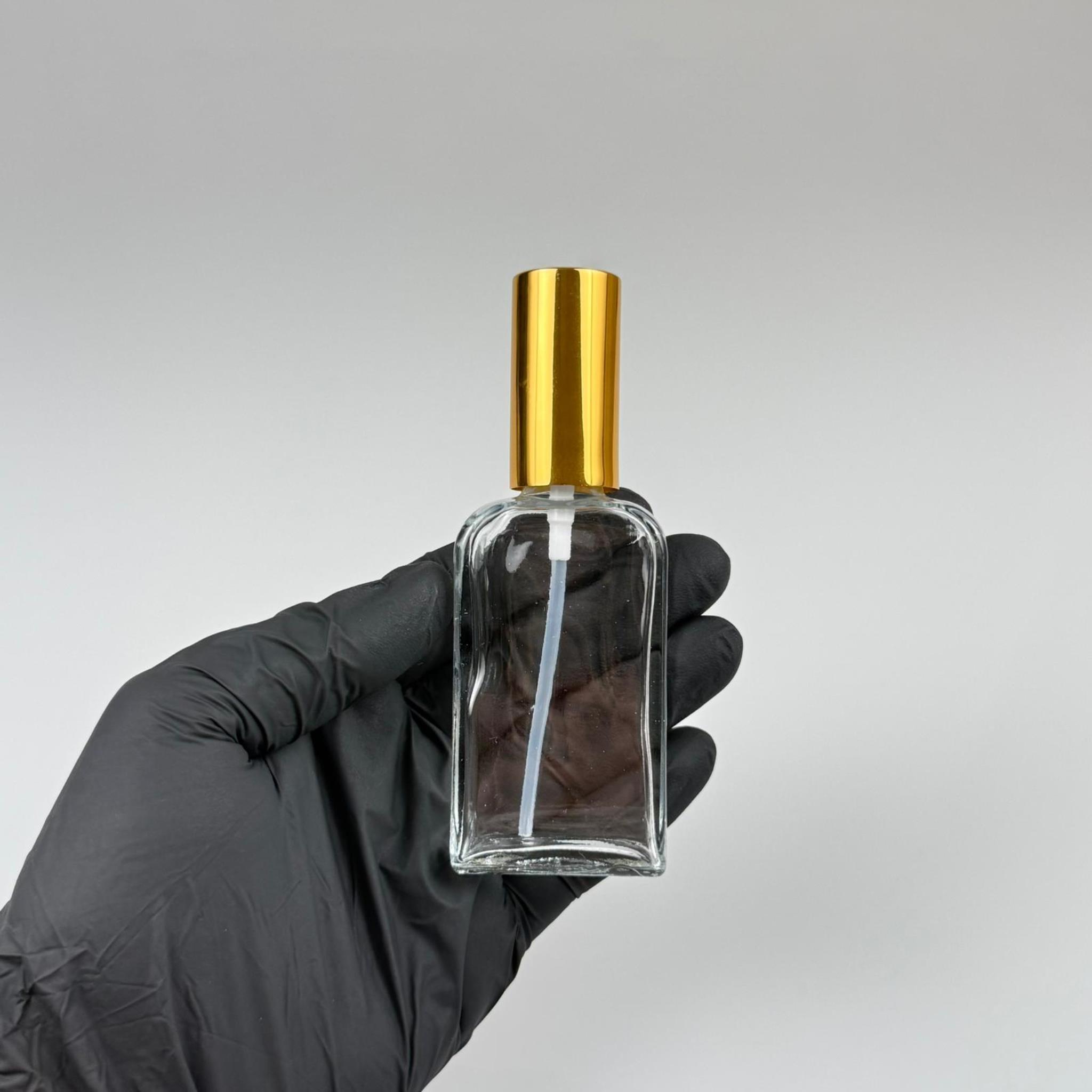 50 CC YASSI DİKDÖRTGEN CAM ŞİŞE - VİDALI GOLD SPREYLİ PARFÜM KOLONYA ŞİŞESİ TAKIM - 50 ML PRESTİJLİ ŞİŞE