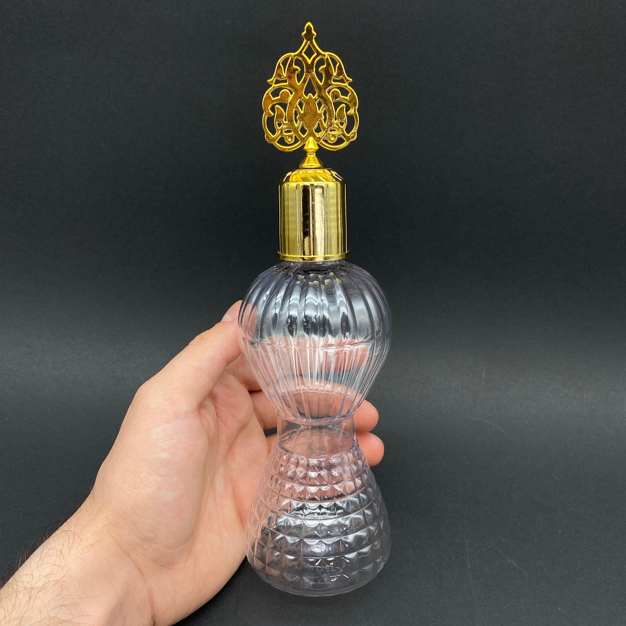 300 CC PIRLANTA KOLONYA ŞİŞESİ - CAMPET - GOLD OSMANLI KAPAKLI KOLONYA TIPALI - 300 ML CAMPET KOLONYA ŞİŞESİ