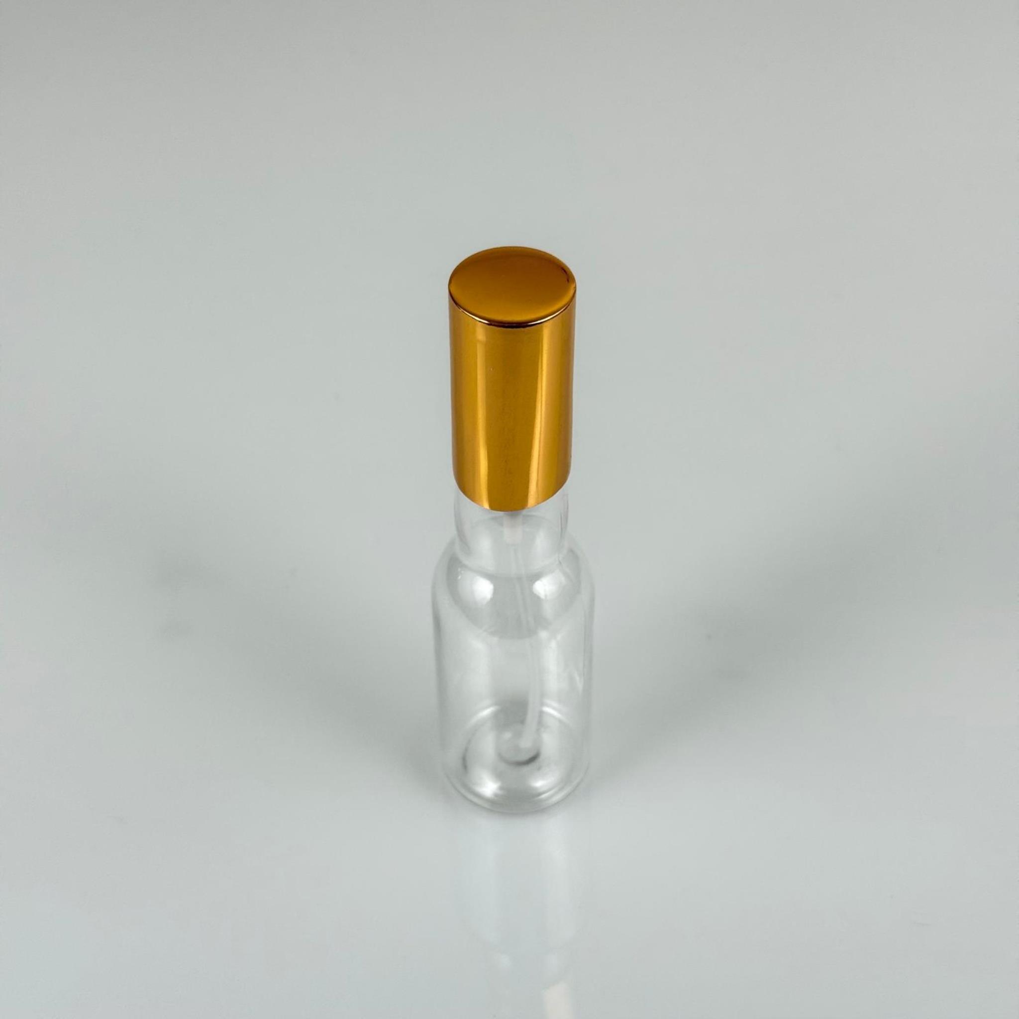 40 ML PET KOLONYA, PARFÜM VB ŞİŞELERİ - METAL ALÜMİNYUM GOLD KAPAK + VİDALI SPREY + 40 CC BOĞAZLI ŞİŞE SET TAKIM