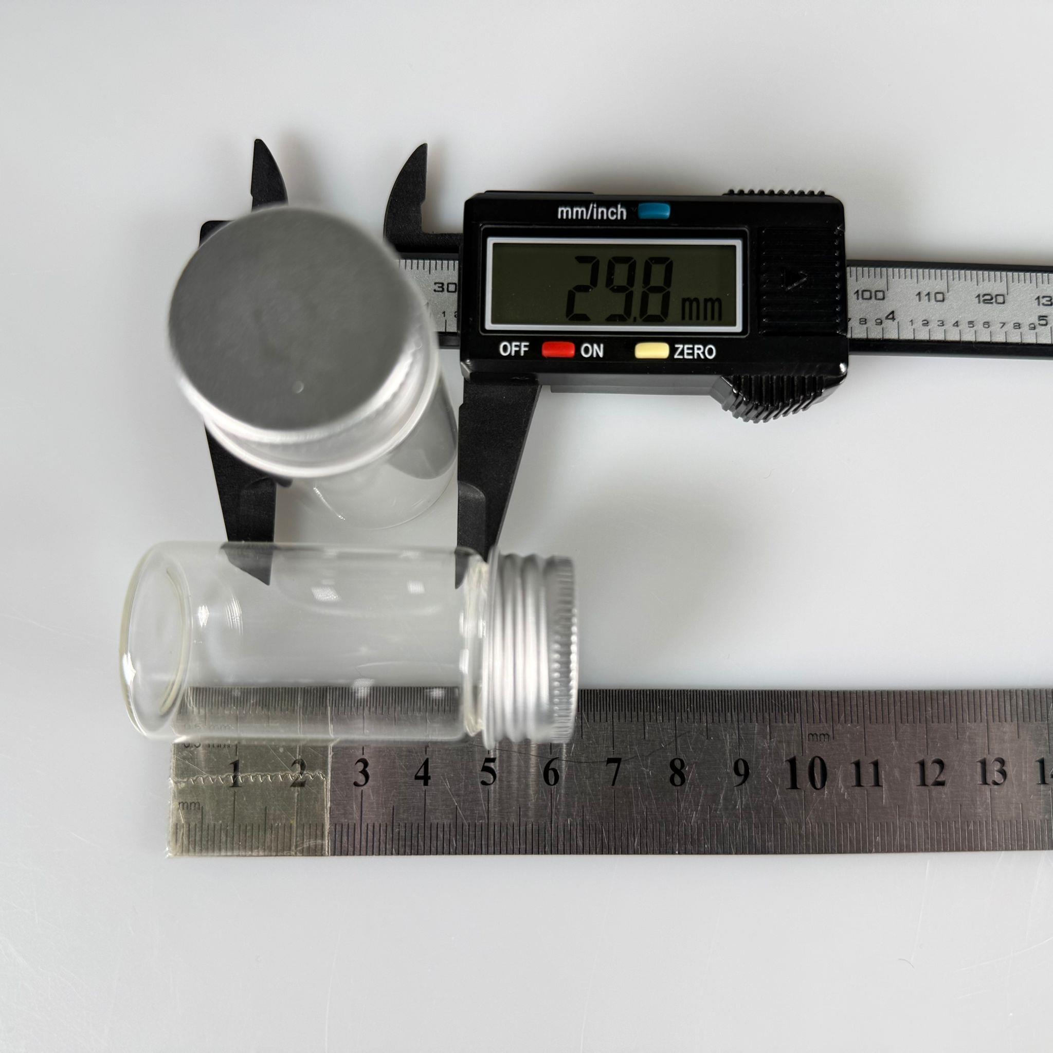 30 CC CAM KAVANOZ + GÜMÜŞ METAL KAPAK + SIZDIRMAZ KÖR TIPA TAKIM