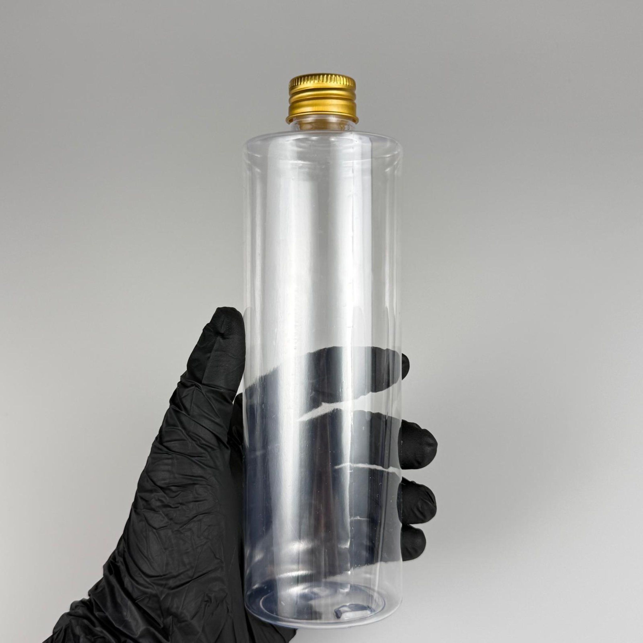 400 CC ŞEFFAF KÜT BOYUNLU SİLİNDİR PET ŞİŞE (30 GR - 24 AĞIZ ) + KÖPÜK CONTALI GOLD METAL ALÜMİNYUM KAPAKLI + KOLONYA TIPALI TAKIM - 400 ML KAPAKLI ŞEFFAF PLASTİK ŞİŞELER