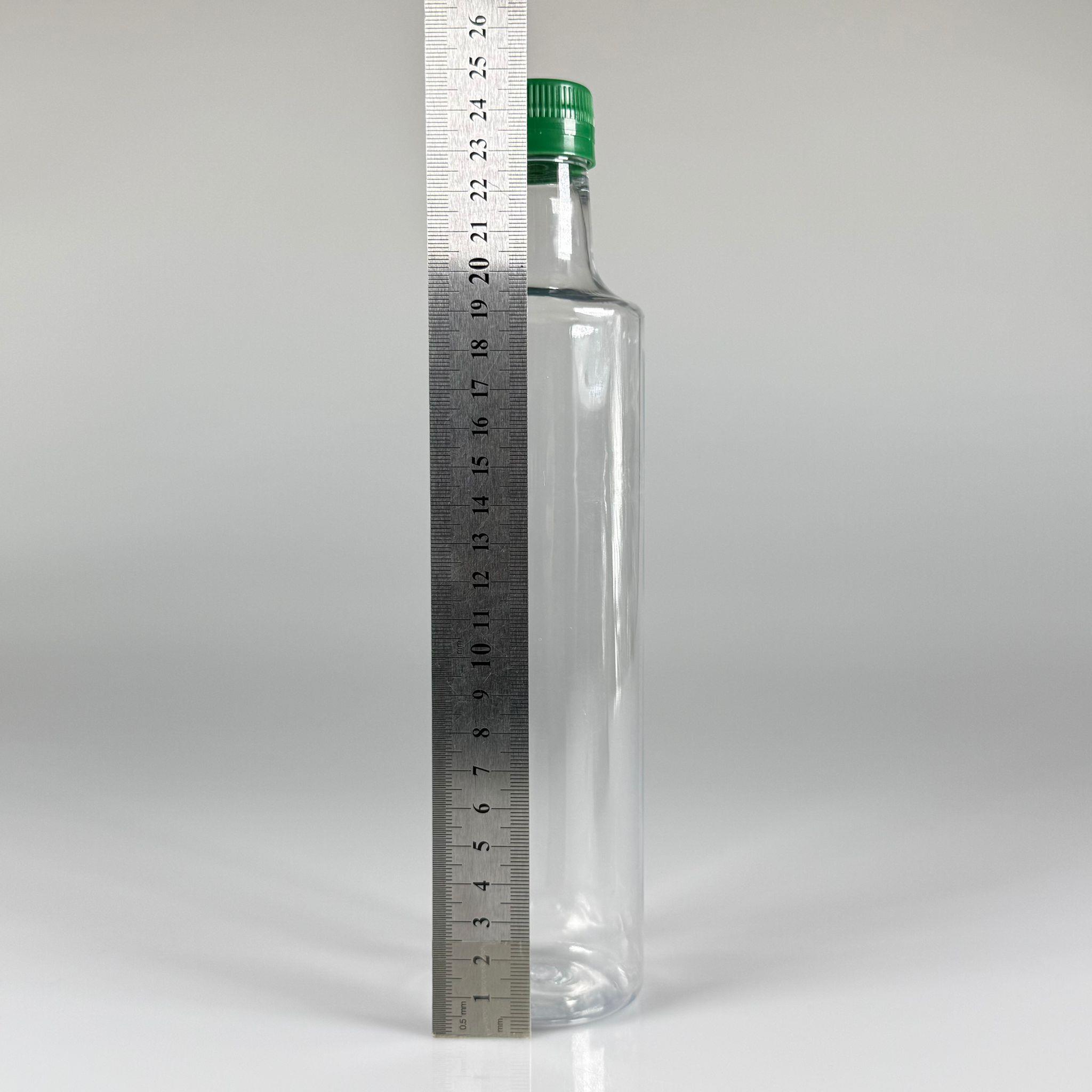 500 CC DORİKA SİLİNDİR PET ŞİŞE - CONTALI KİLİTLİ YEŞİL KAPAKLI -  (60 GR) CAM GÖRÜNÜMLÜ SERT KALIN KIRILMAZ 500 ML SİLİNDİR PLASTİK ŞİŞE