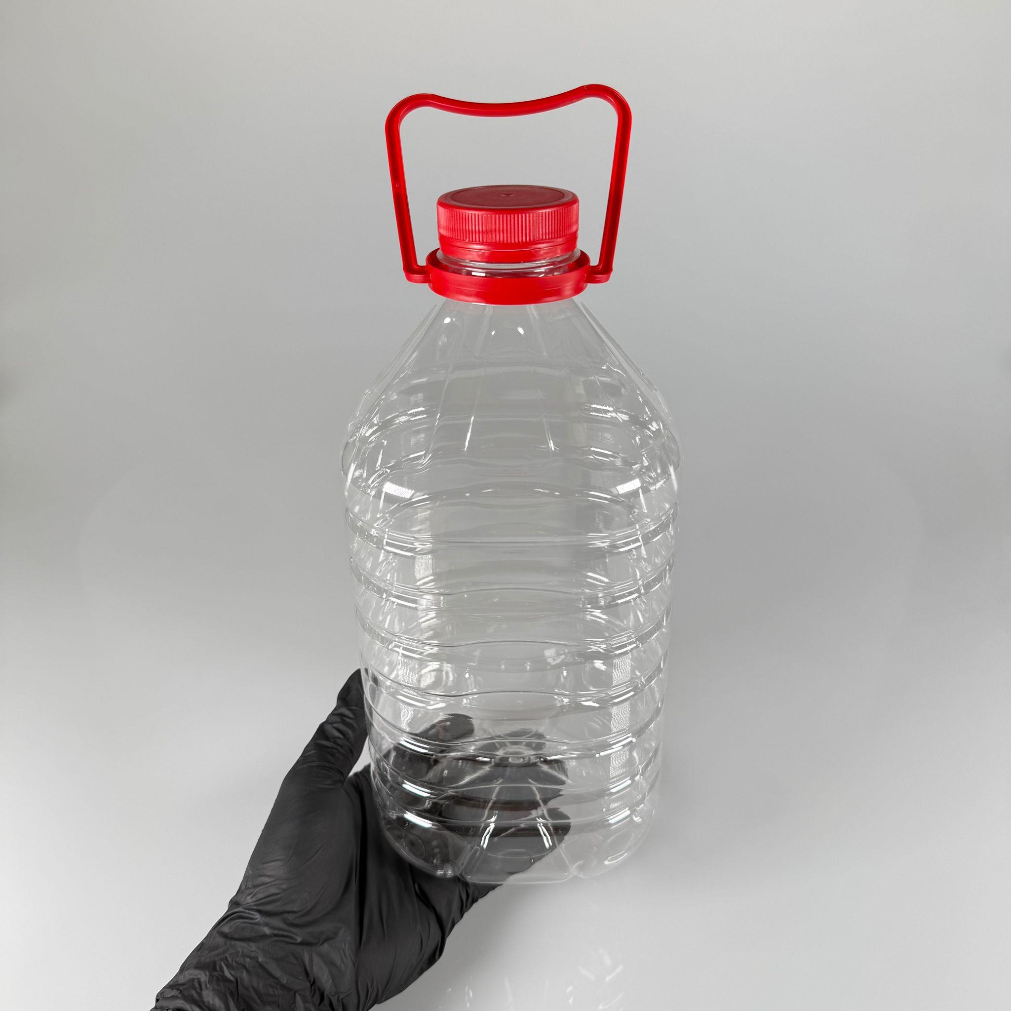 3 LT KÖŞELİ SU PETİ - KIRMIZI KAPAKLI KIRMIZI KULPLU - 3000 CC PET ŞİŞE
