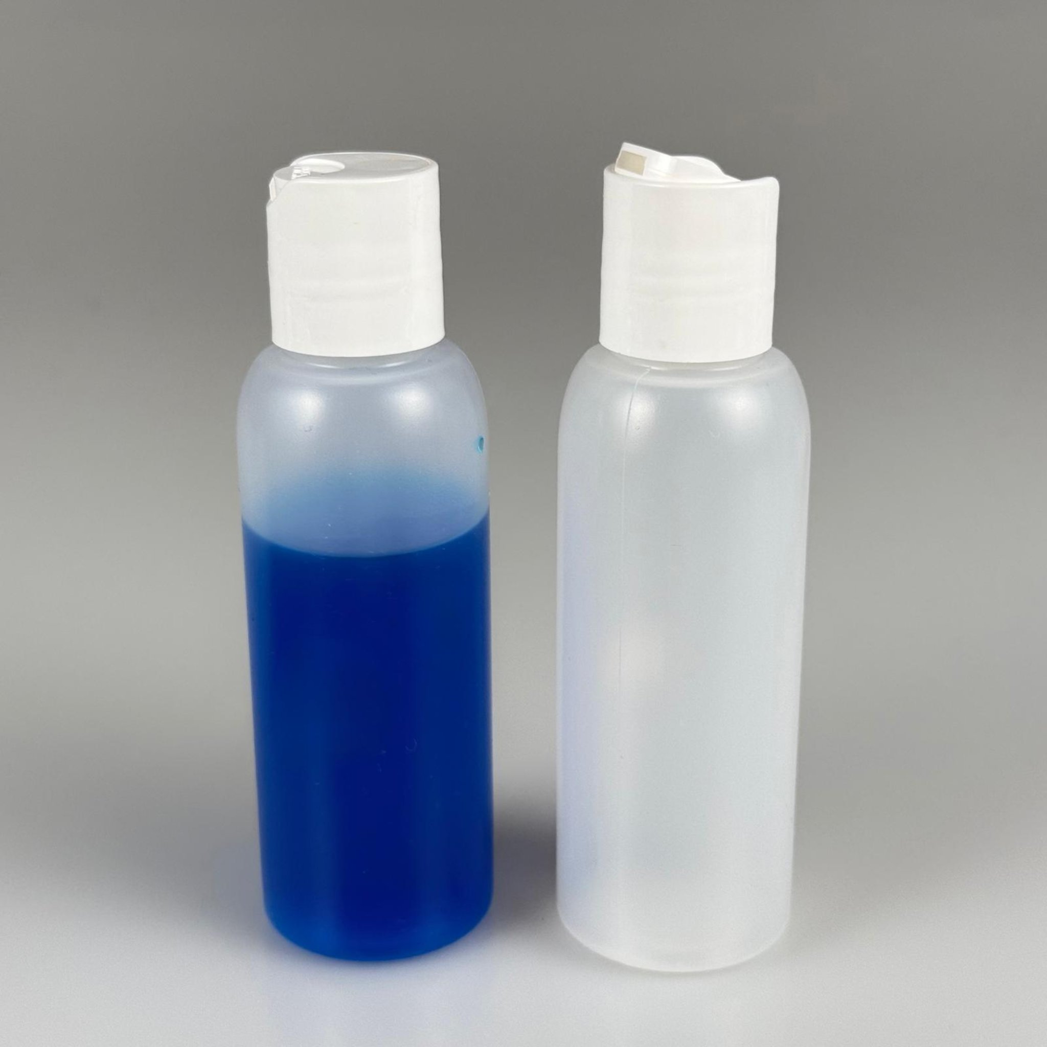 100 ML SIKILABİLİR YUMUŞAK PE POLİETİLEN PLASTİK ŞİŞE - BEYAZ DİSKTOP ŞAMPUAN KAPAKLI - 100 cc sos, yağ, kartuş, mürekkep vb için boş şişeler