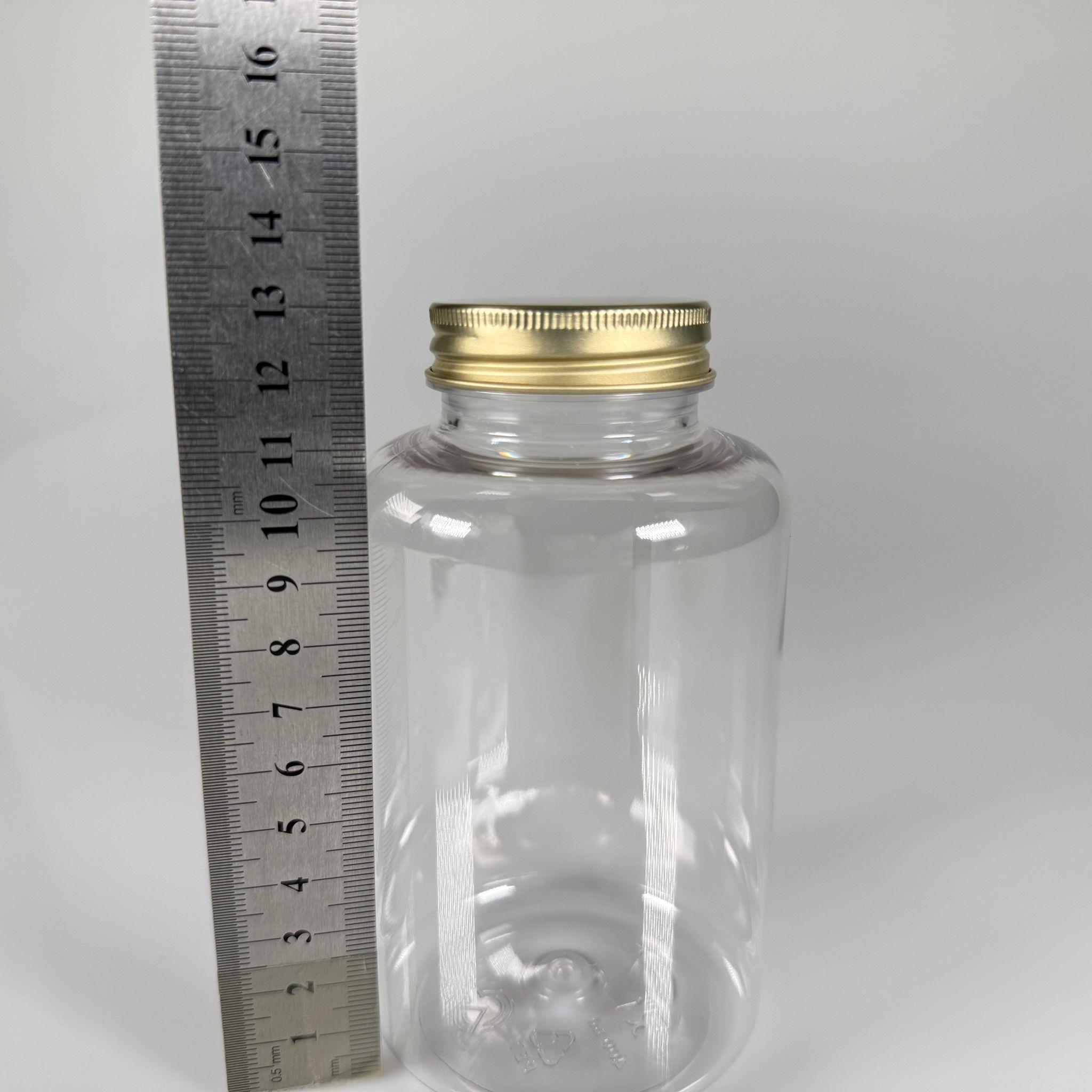 400 CC ŞEFFAF PET TABLET ŞİŞESİ - GOLD KAPAKLI + KENDİNDEN YAPIŞKANLI KÖPÜK CONTALI - 400 ML KAPSÜL KUTUSU - İLAÇ ŞİŞESİ - MEDİKAL HAP ŞİŞESİ - FARMASÖTİK KAVANOZ