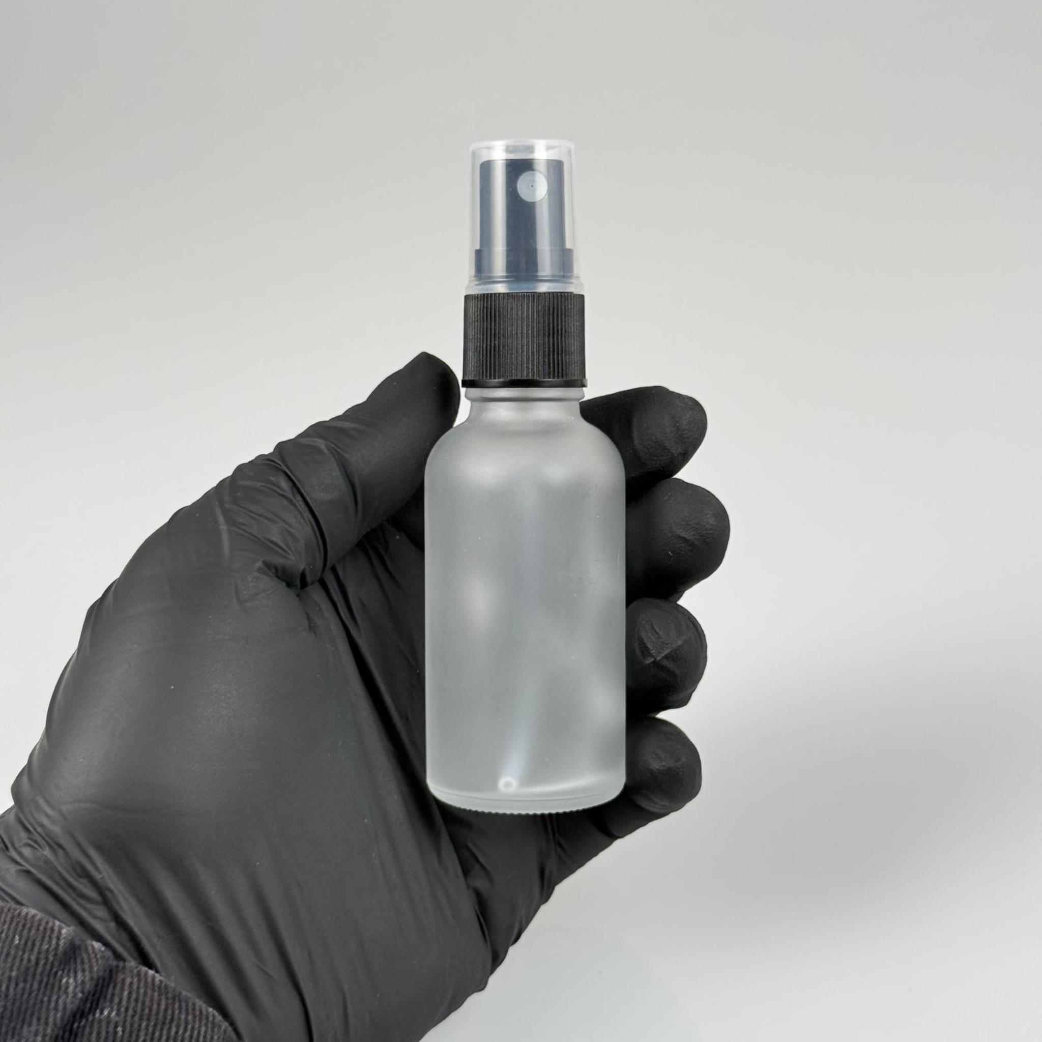 30 CC BUZLU CAM ŞİŞE SİYAH SPREYLİ TAKIM - 30 ML SPREYLİ ŞİŞE - BUZLU CAM