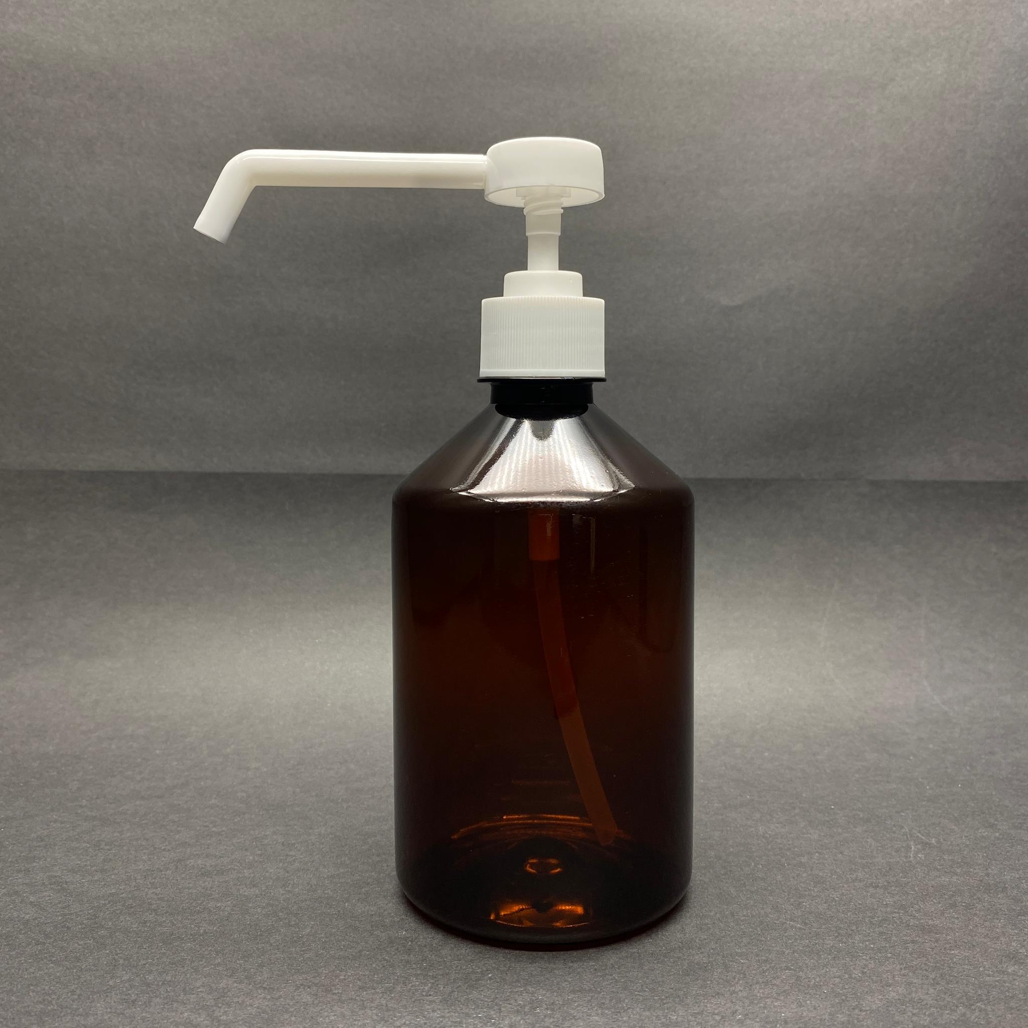 500 CC AMBER PLASTİK ŞİŞE - DİSPANSİYER POMPALI - 500 ML KAHVERENGİ BOŞ PLASTİK ŞİŞE