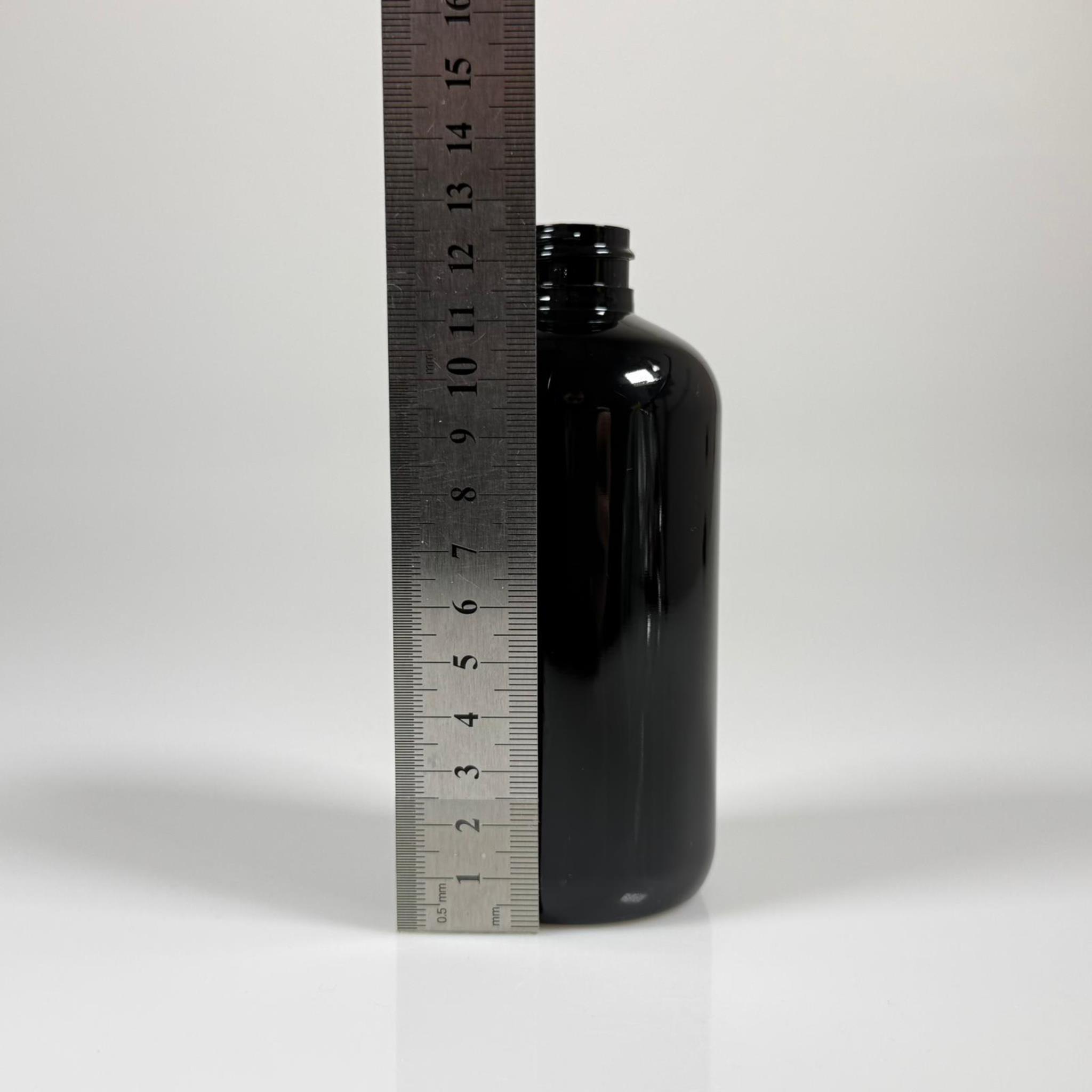 250 CC SİYAH PLASTİK ŞİŞE ZEYNEP MODEL KAPAKSIZ (24 AĞIZ) - 250 ML TOMBUL PET ŞİŞE