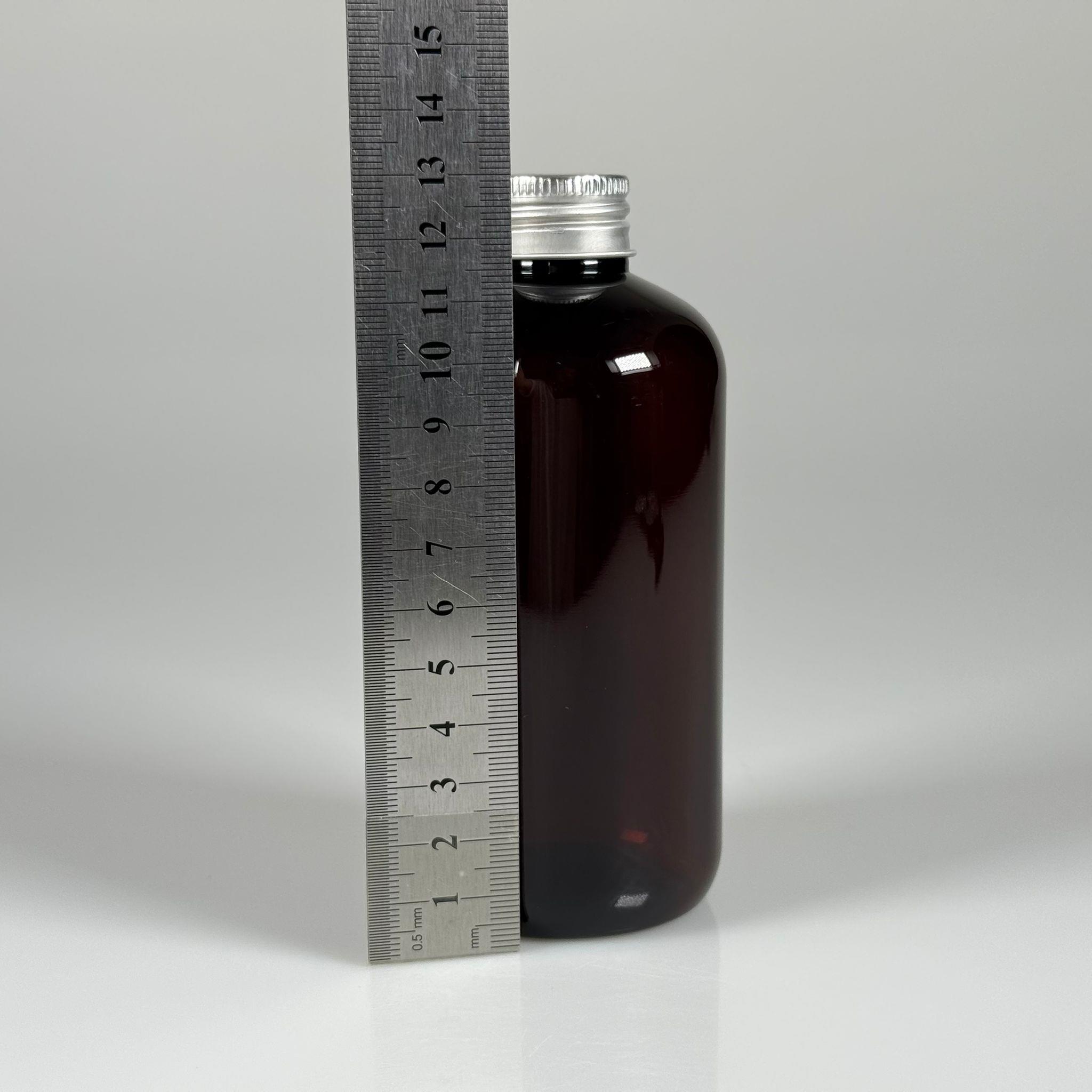 250 CC AMBER PLASTİK ŞİŞE ZEYNEP MODEL - CONTALI GÜMÜŞ METAL KAPAKLI - 250 ML TOMBUL PET ŞİŞE