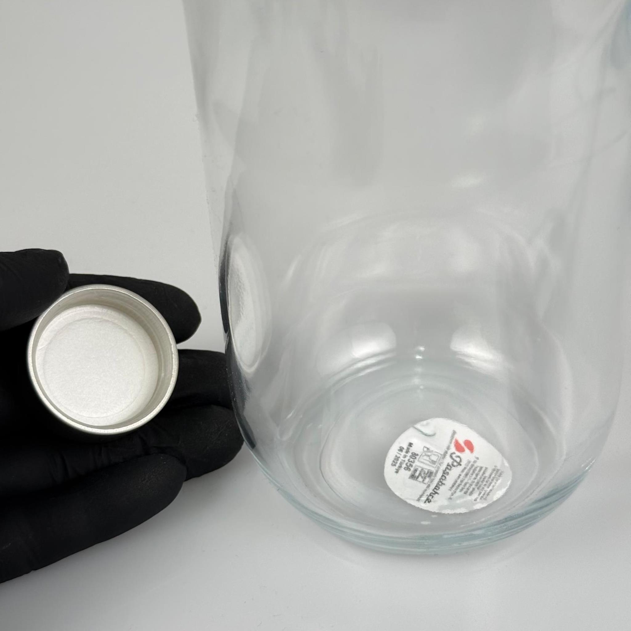 PAŞABAHÇE İCONİK SU ŞİŞESİ 1000 CC - 1000 ml Premium Cam Su Şişesi Mat Alüminyum Kapaklı