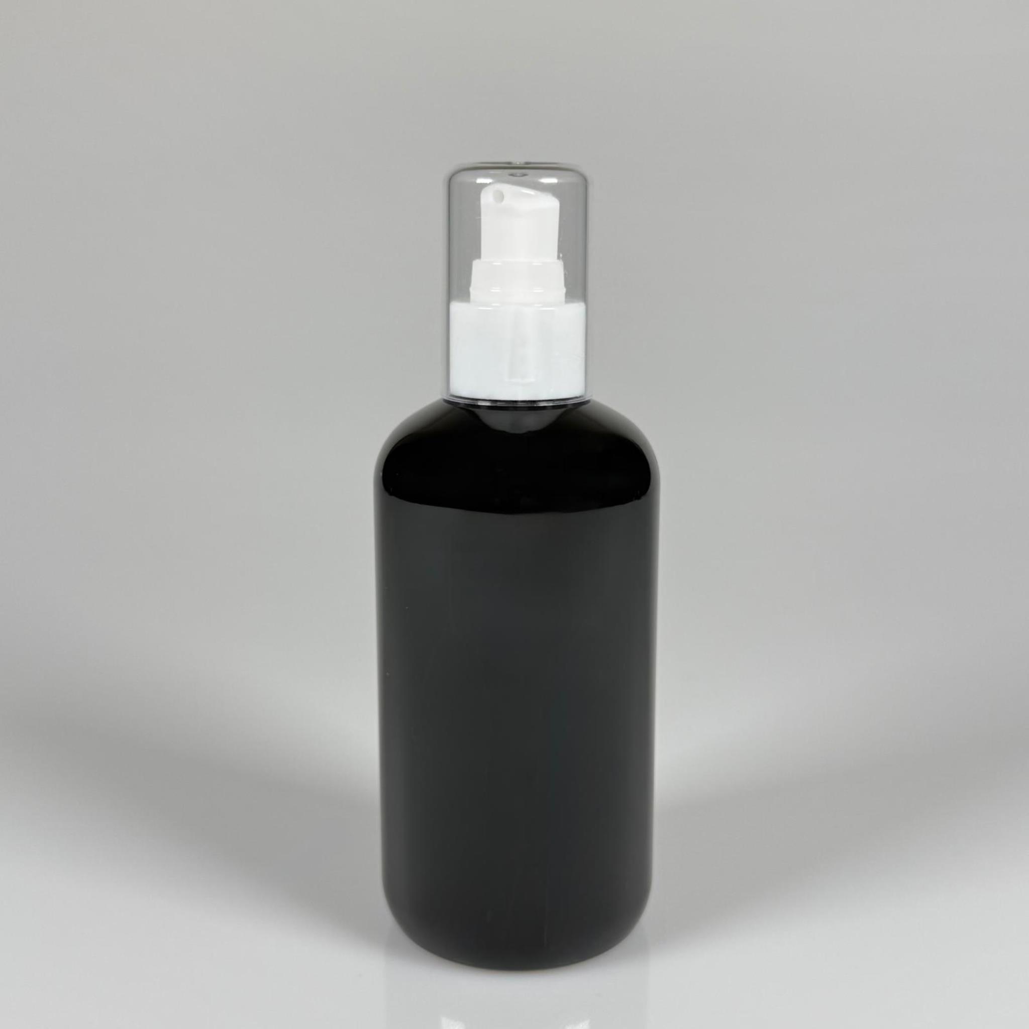 250 CC SİYAH ŞİŞE - BEYAZ LOSYON POMPALI - 250 ML POMPALI PLASTİK ŞİŞE - ZEYNEP MODEL PET ŞİŞE