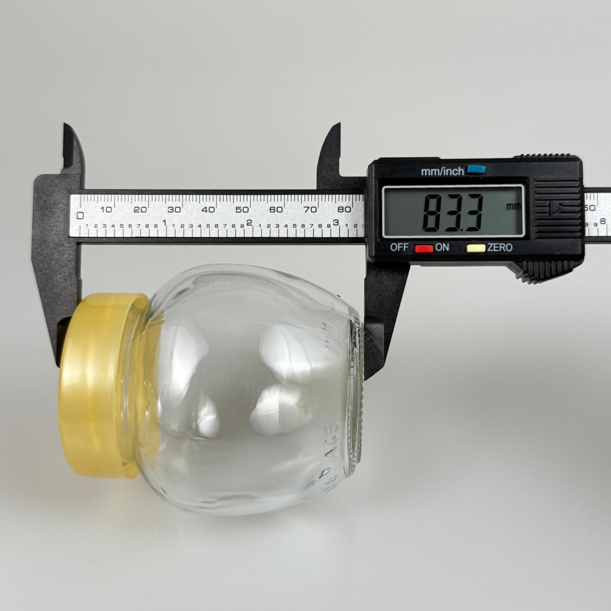 210 CC YUMURTA CAM KAVANOZ + GOLD PLASTİK KAPAK - 210 ML PLASTİK KAPAKLI CAM KAVANOZ