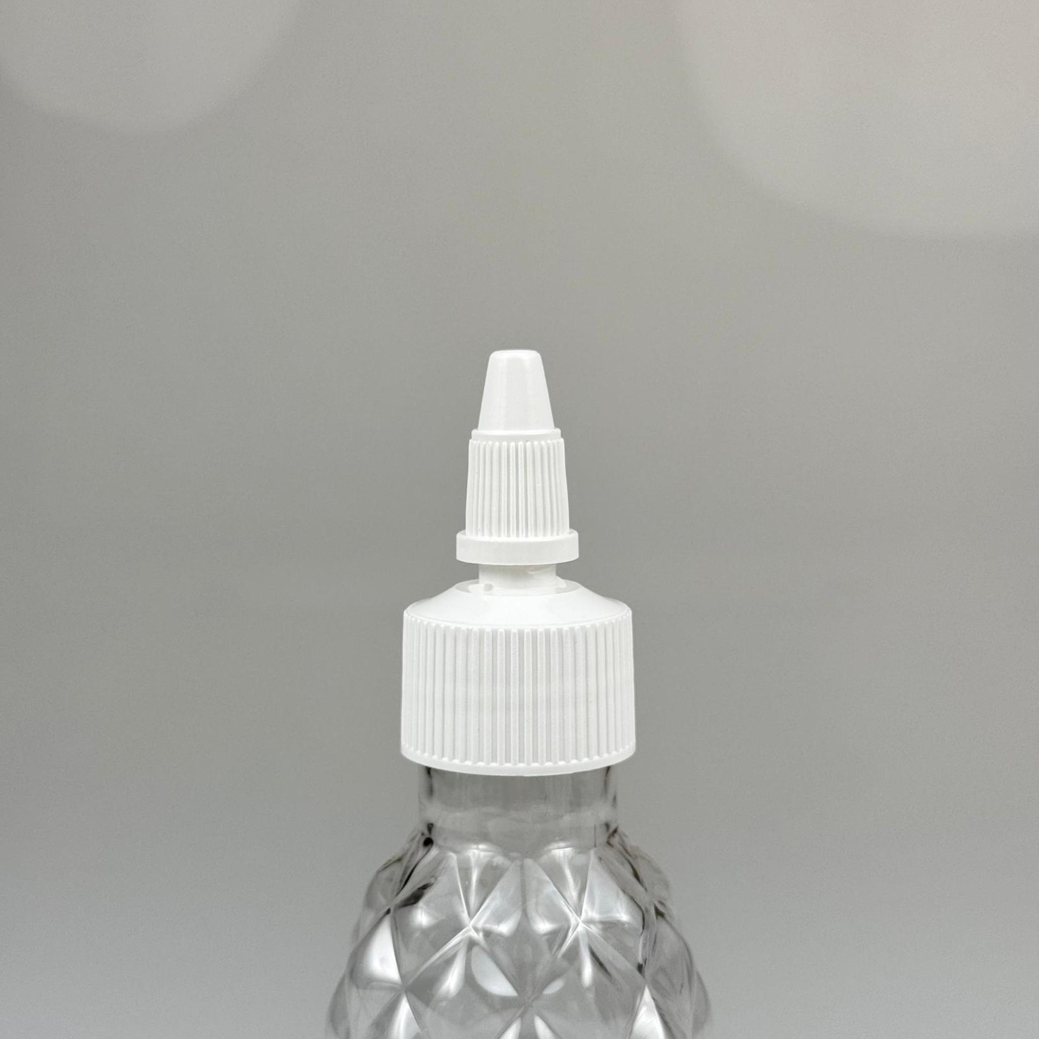 YAĞ, SOS, ACI SOS, SİRKE, SRIRACHA, MÜREKKEP, TUTKAL AKITICI VB BOŞ ŞİŞELERİ - BEYAZ SİVRİ TWİST AKITICI KAPAK + 100 ML BALIKSIRTI SERT PET PLASTİK ŞİŞE TAKIM