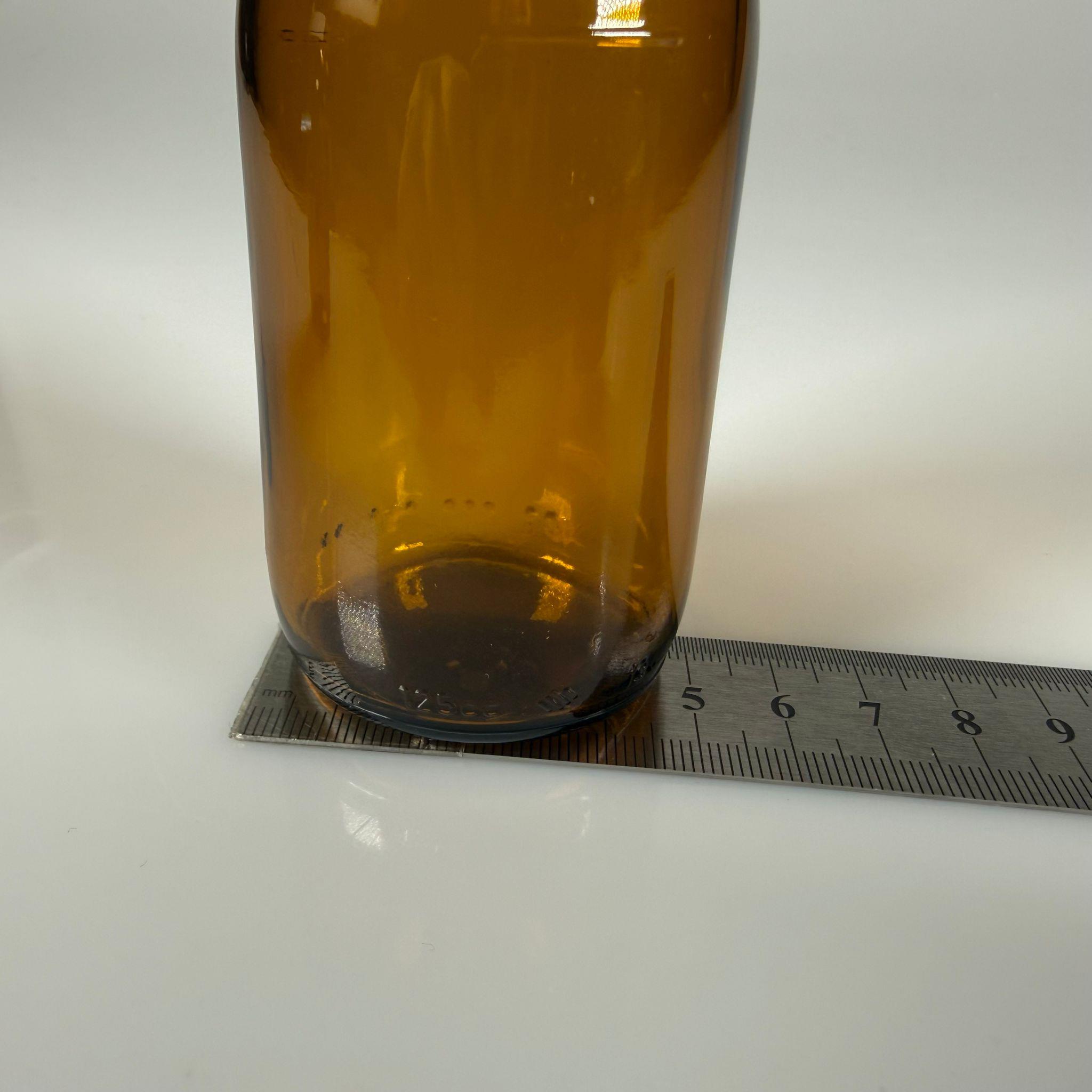 125 ML DOLUMU KOLAY, GENİŞ AĞIZLI İÇTEN DAMLALIKLI ŞİŞE (28 MM AĞIZ)  - 125 CC BEYAZ CONTALI KAPAKLI İÇTEN DAMLALIKLI CAM ECZA ŞİŞESİ - AMBER KAHVERENGİ