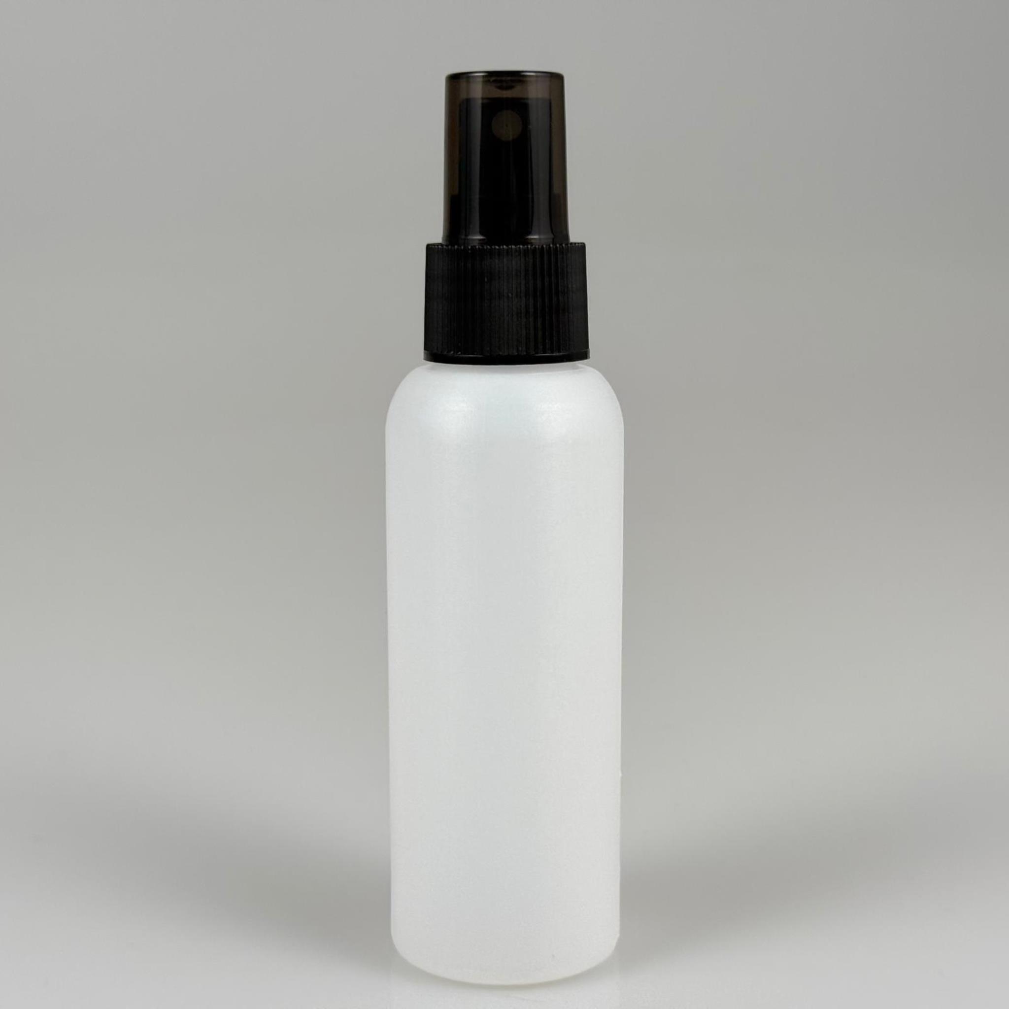 100 CC NATÜREL SERT POLİETİLEN ŞİŞE + SİYAH SPREYLİ -  24 MM  - 100 ML SERT POLİETİLEN ŞİŞE
