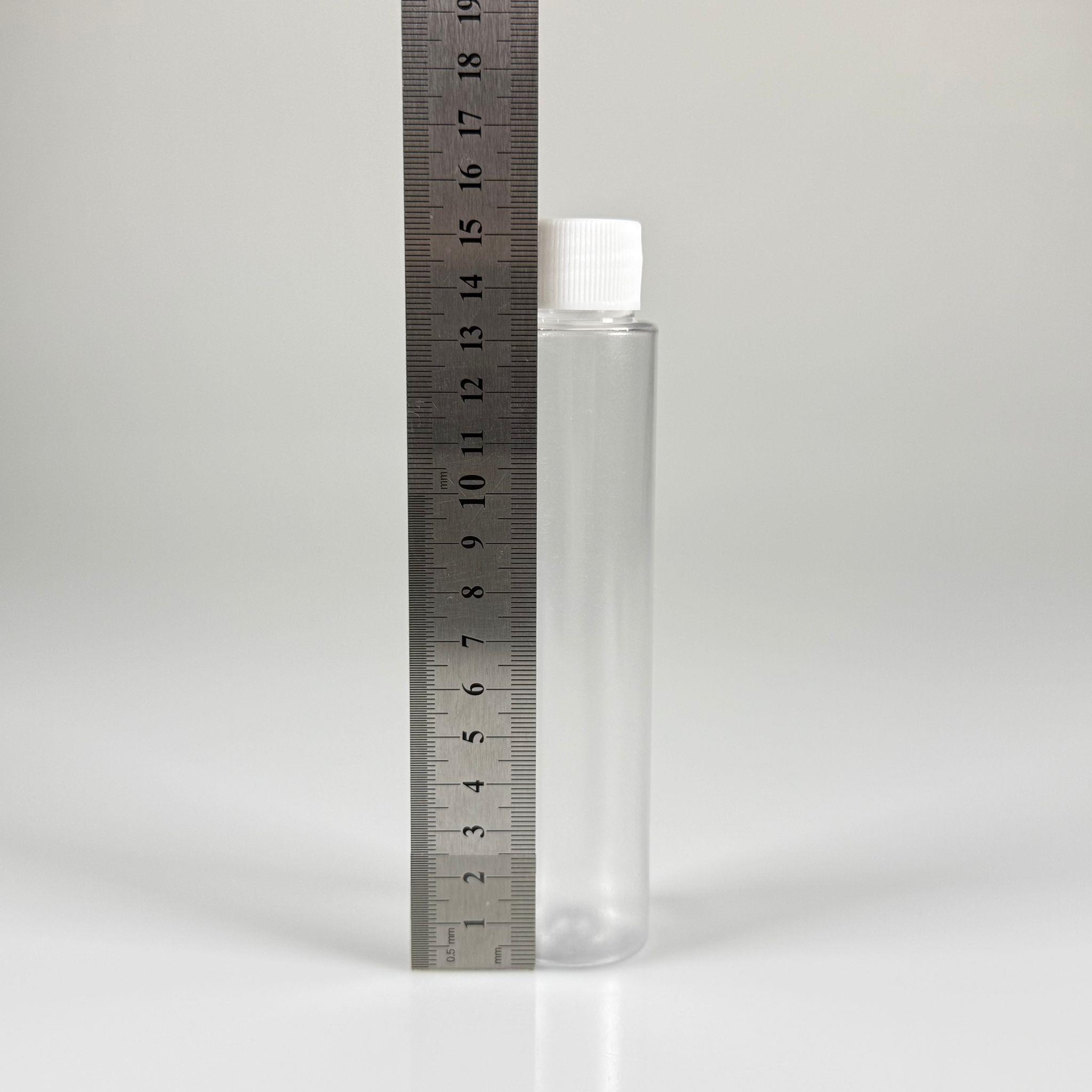 100 CC UZUN SİLİNDİR BUĞULU PET ŞİŞE (24 GR)  - CONTALI BEYAZ KAPAKLI - 100 ML BİBERİYE SUYU, LAVANTA YAĞI, SAÇ SERUM, TONİK VB İÇİN PLASTİK KOZMETİK AMBALAJLARI