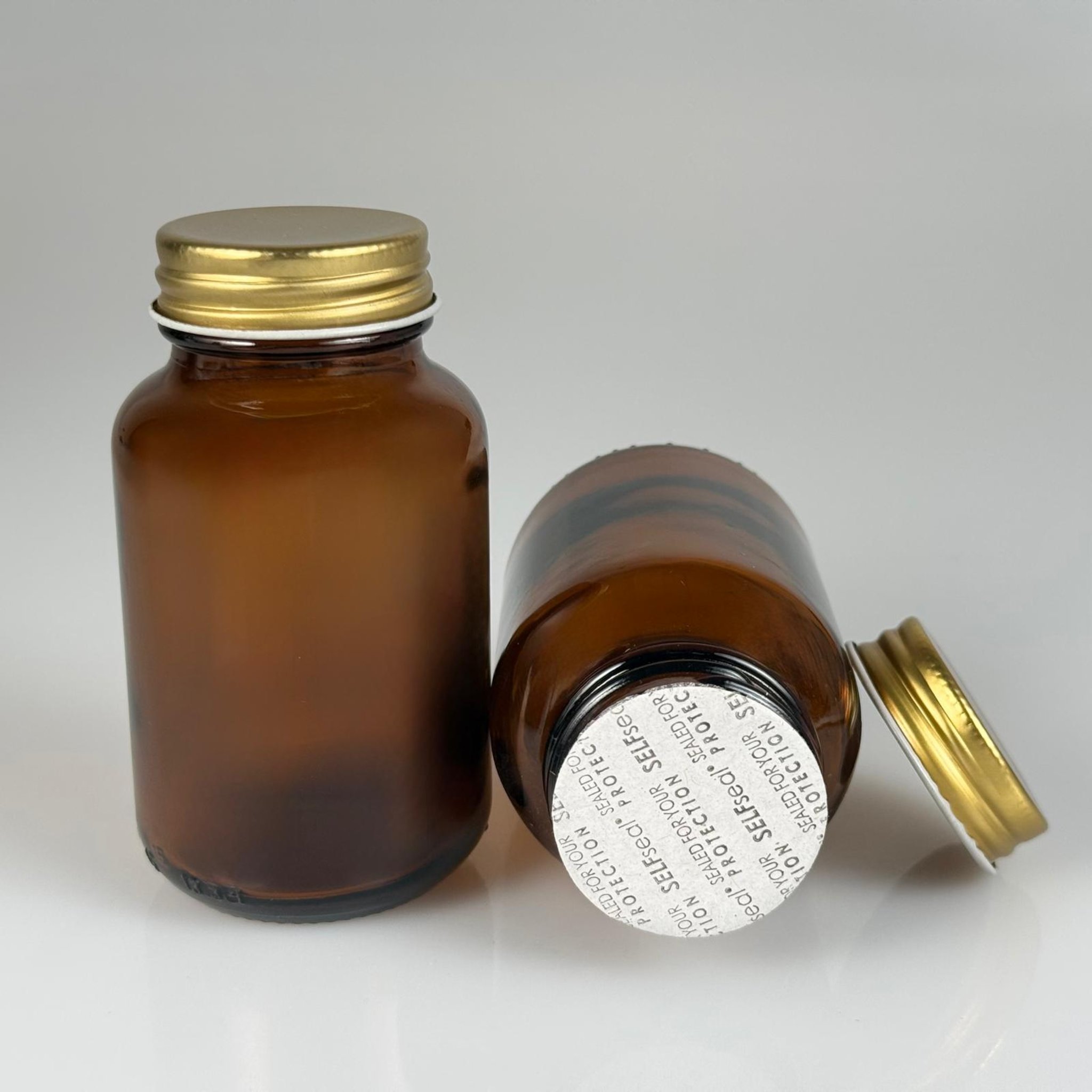 120 CC AMBER CAM TABLET ŞİŞESİ - GOLD METAL KAPAKLI + KÖPÜK CONTALI - 120 ML (SİLME 133 ML) KAPSÜL KUTUSU - İLAÇ ŞİŞESİ - MEDİKAL HAP ŞİŞESİ - FARMASÖTİK KAVANOZ - ŞİŞECAM KODU 763713