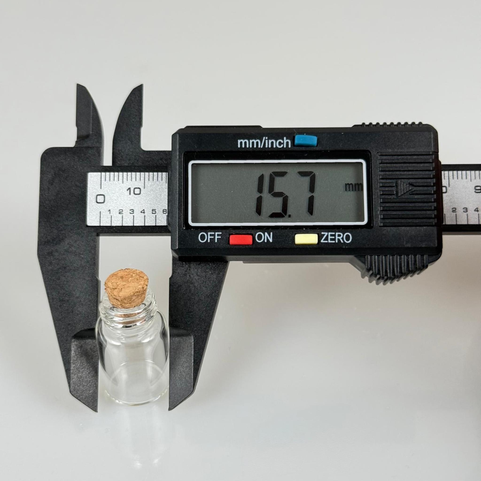 2 CC MANTAR TIPALI CAM ŞİŞE - ŞEFFAF 2 ML MANTARLI MİNİ CAM ŞİŞE