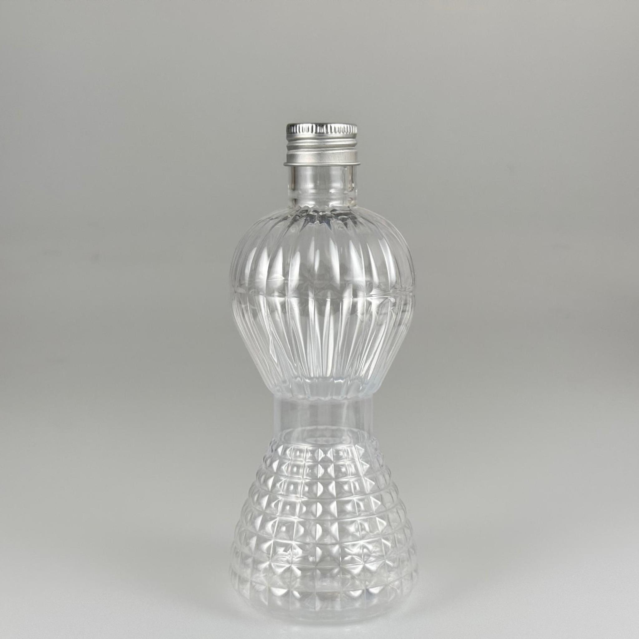 300 CC PIRLANTA ŞİŞE (CAMPET) 24 AĞIZ + KÖPÜK CONTALI GÜMÜŞ METAL ALÜMİNYUM KAPAK - 300 ML CAMPET PIRLANTA ŞİŞE