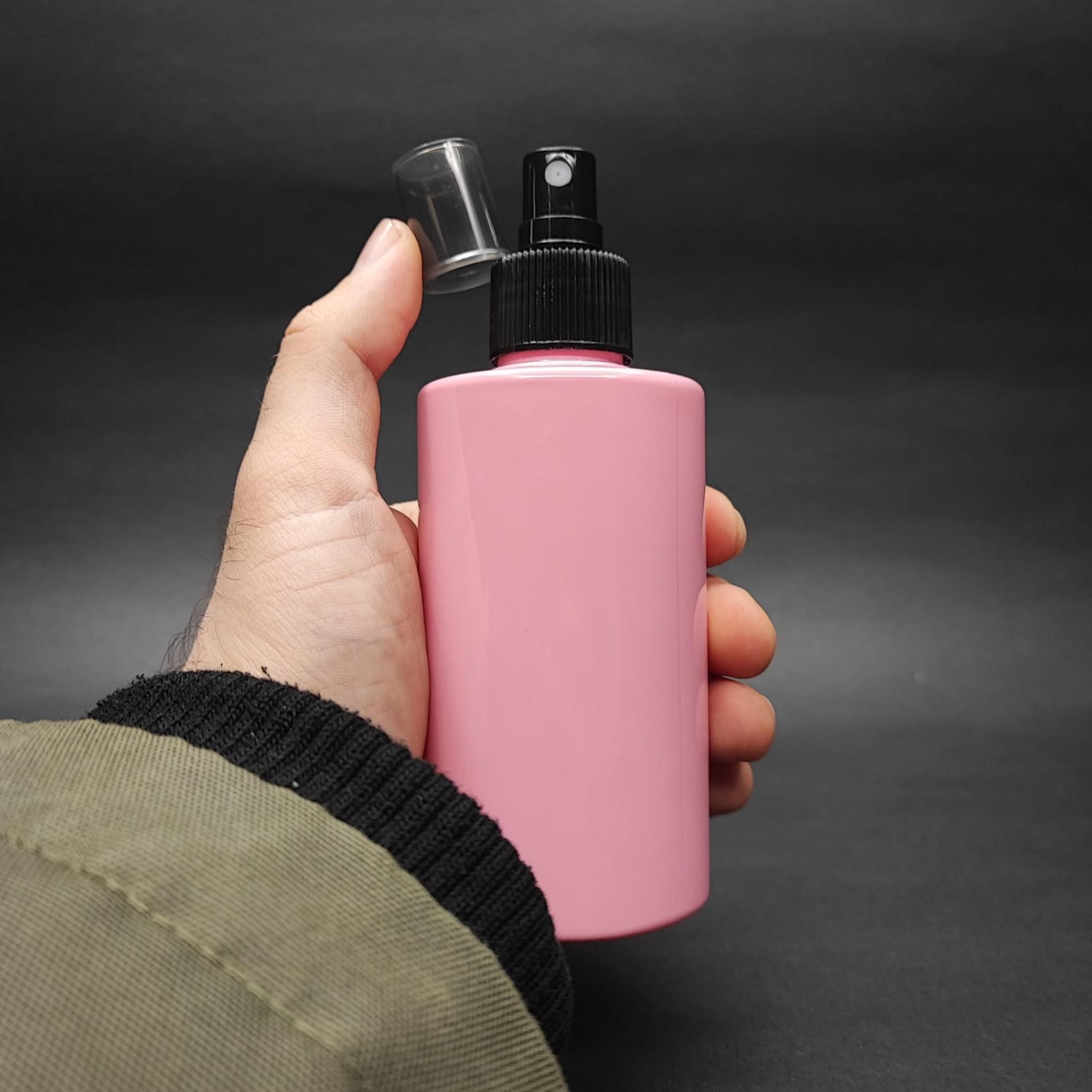 200 CC KÜT BOYUNLU SİLİNDİR PET ŞİŞE (24 GR) - SİYAH SPREYLİ - 200 ML PLASTİK ŞİŞE - PEMBE