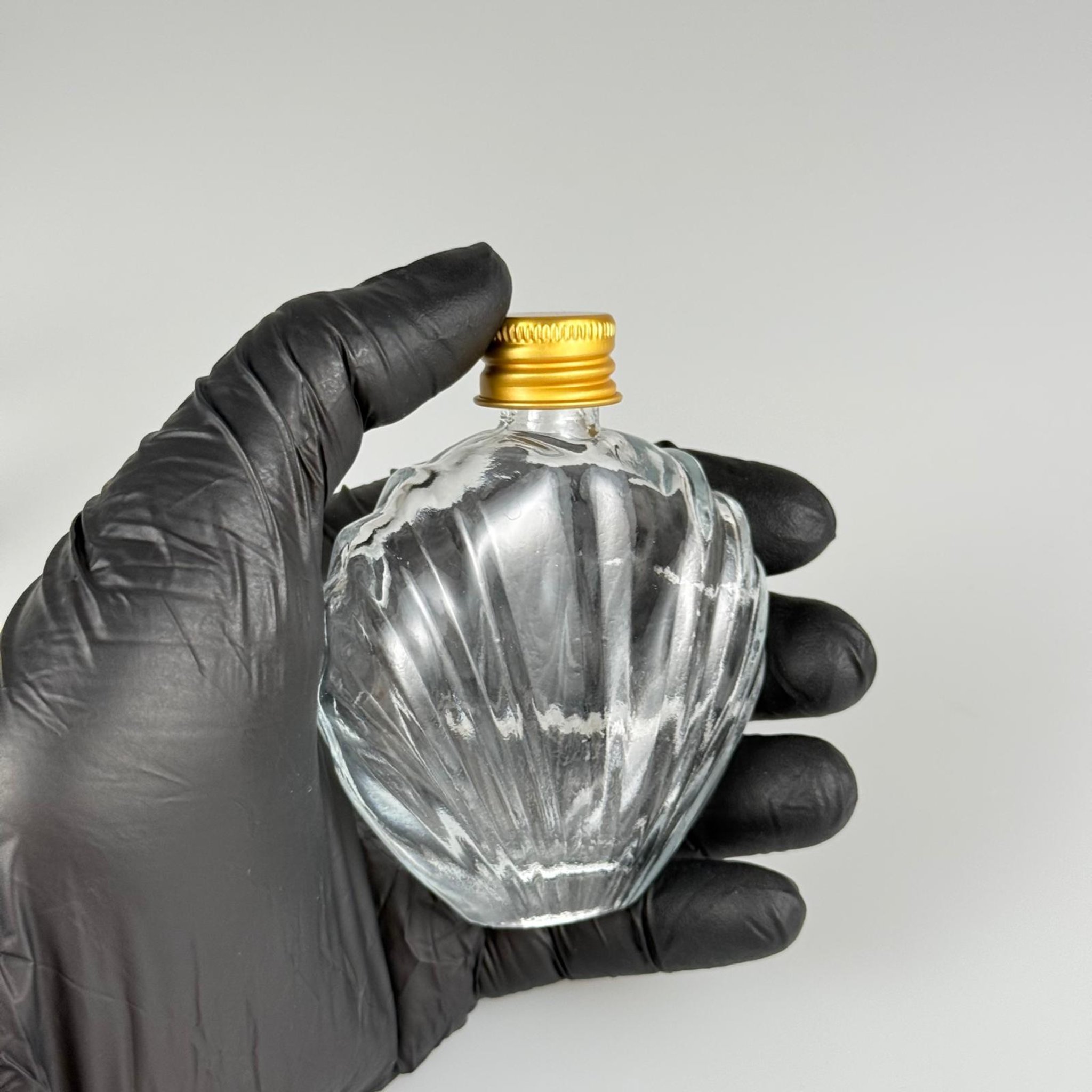 45 CC İSTİRİDYE MODEL CAM ŞİŞE + GOLD ALÜMİNYUM METAL KAPAKLI TAKIM - 45 ML PRESTİJLİ ŞİŞE