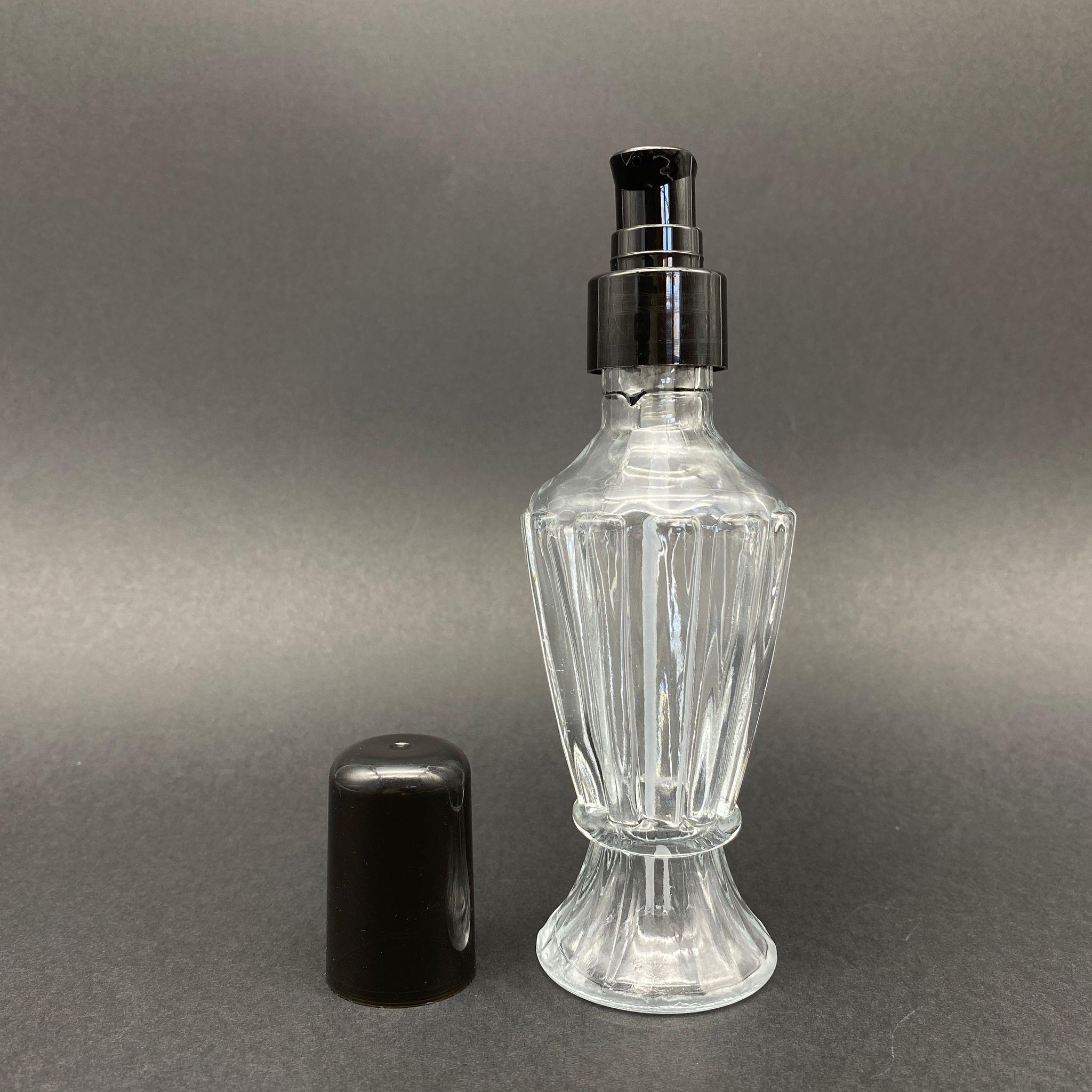 90 CC HÜRREM VAZO ŞİŞE - SİYAH LOSYON POMPALI - 90 ML HÜRREM VAZO MODEL CAM POMPALI ŞİŞE