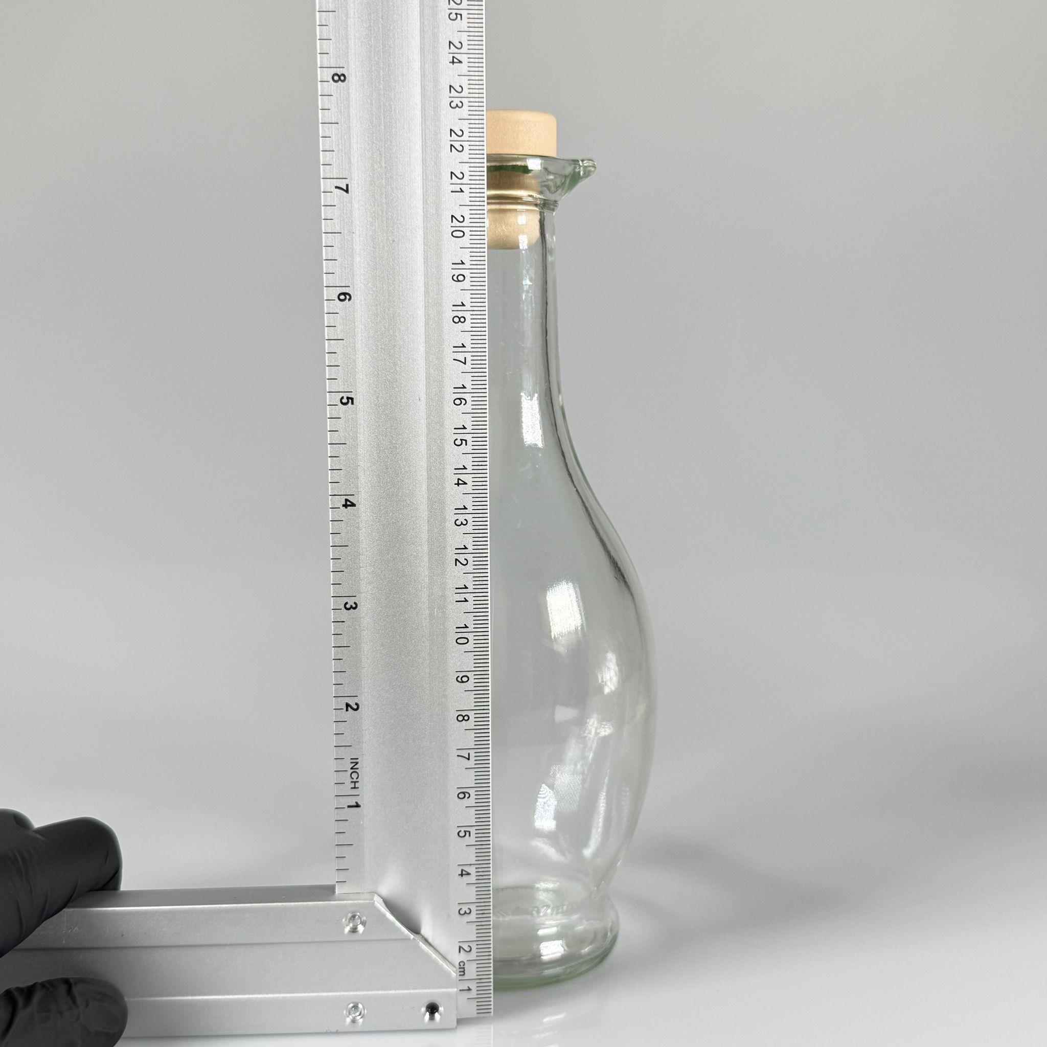 500 CC GAGALI ZEYTİNYAĞ İÇİN ŞEFFAF CAM ŞİŞE + AHŞAP GÖRÜNÜMLÜ SENTETİK MANTAR TIPA - 500 ML TIPALI CAM ŞİŞE