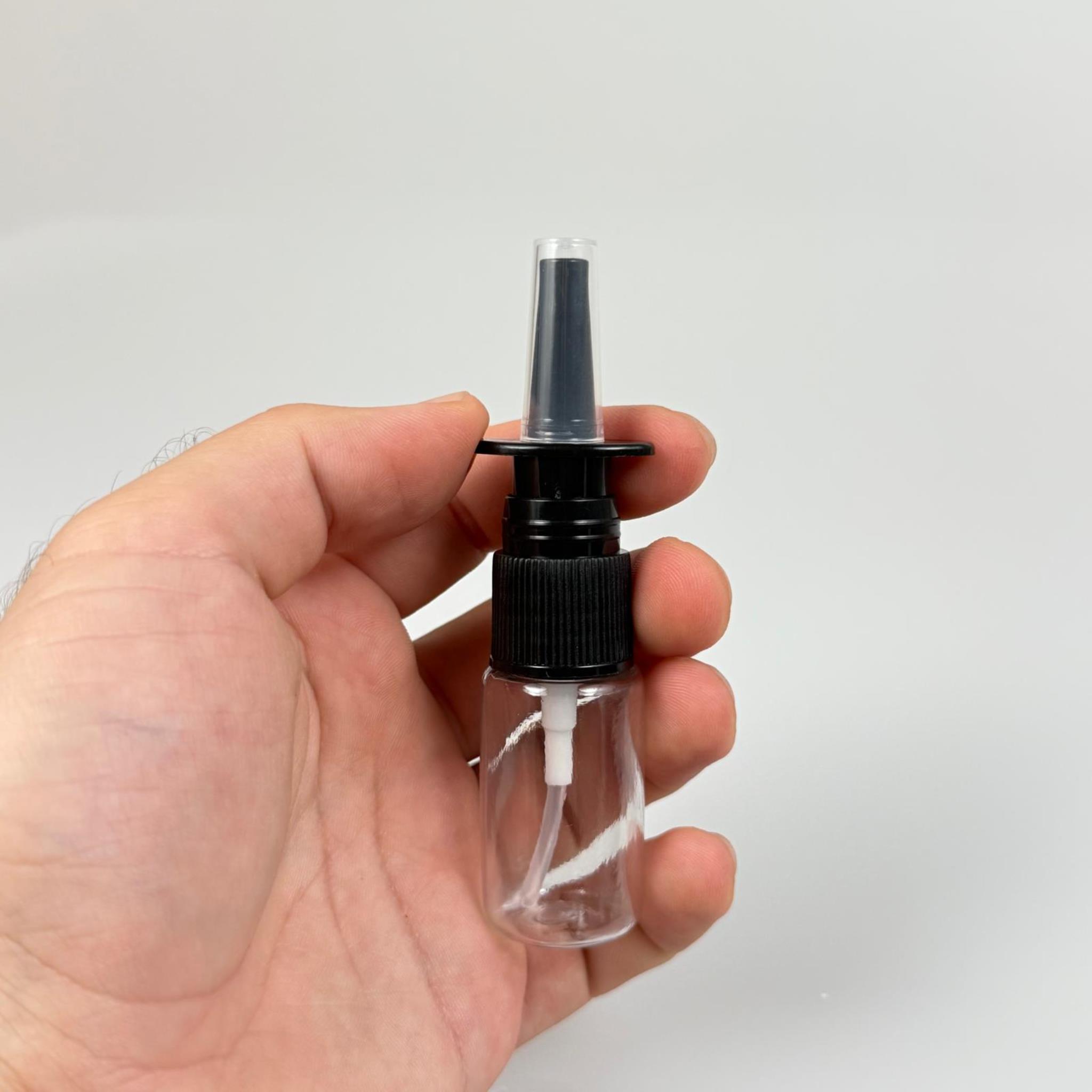 10 CC ŞEFFAF PET ŞİŞE- SİYAH NAZAL BURUN SPREYLİ 10 ML PLASTİK ŞİŞE